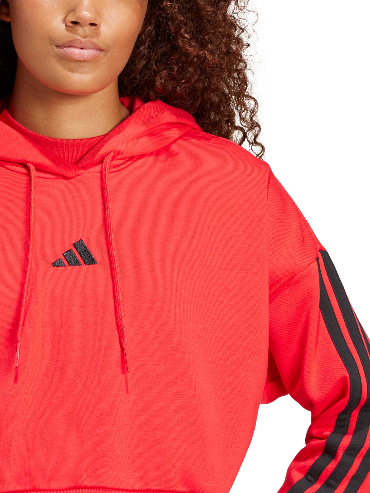 ADIDAS SPORTSWEAR Суитшърт Essentials 3-Stripes French Terry Crop