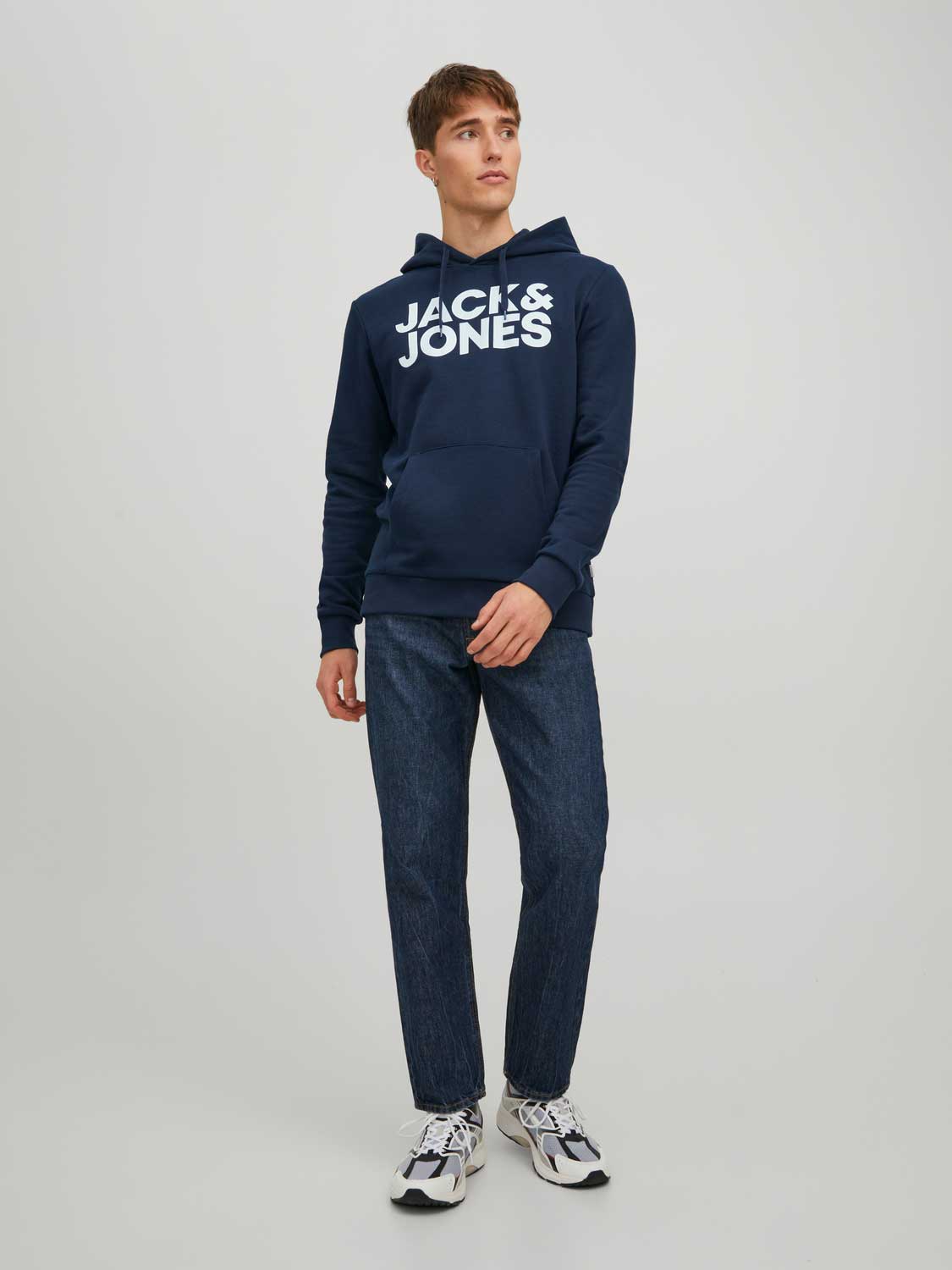 JACK & JONES Суитшърт JJECORP LOGO SWEAT HOOD NOOS