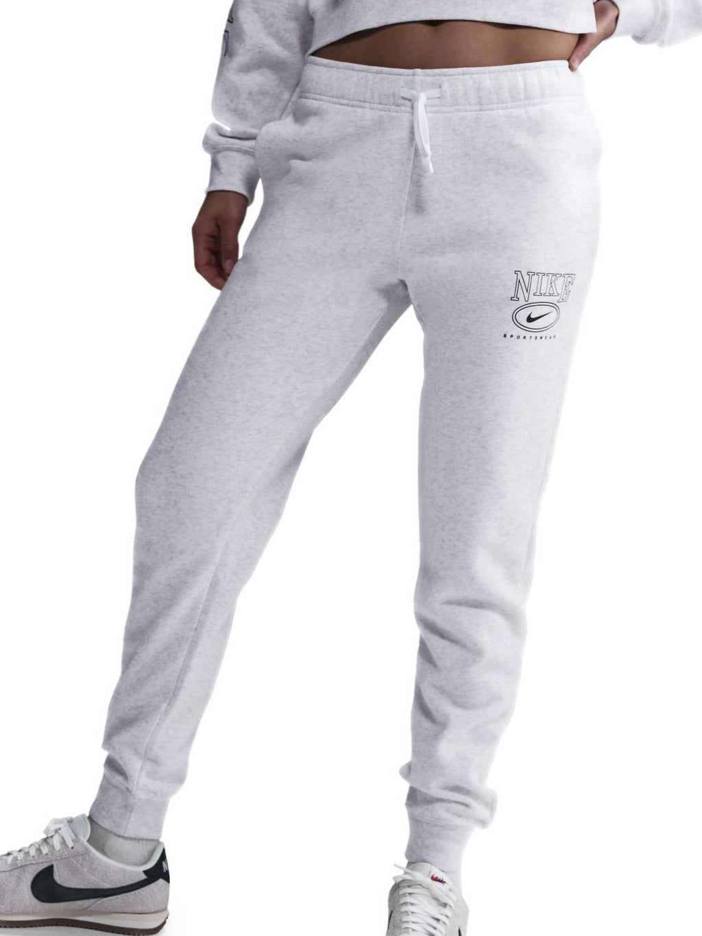 NIKE Спортно долнище W NSW CLUB FLC MR GFX STD PANT