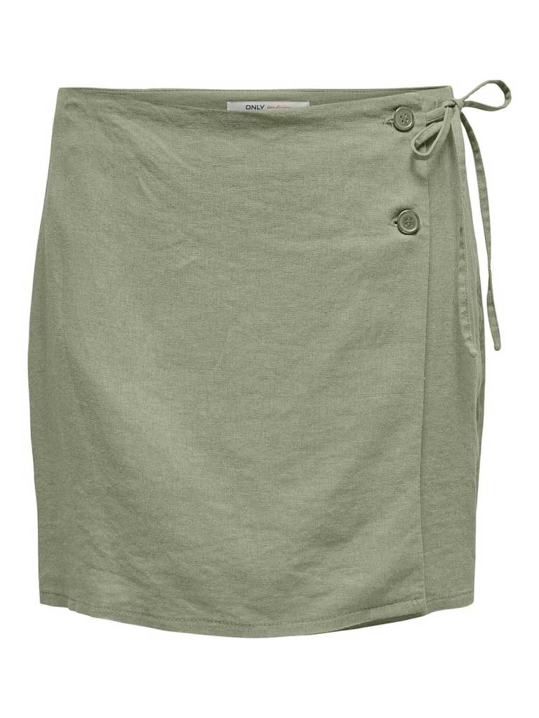 ONLY Пола ONLCARO MW WRAP LINEN BL SKIRT CC PNT