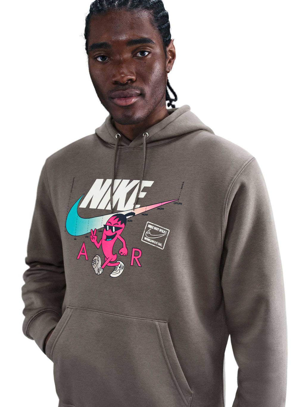 NIKE Суитшърт U NSW HDY CLUB OC MED GFX SEGB