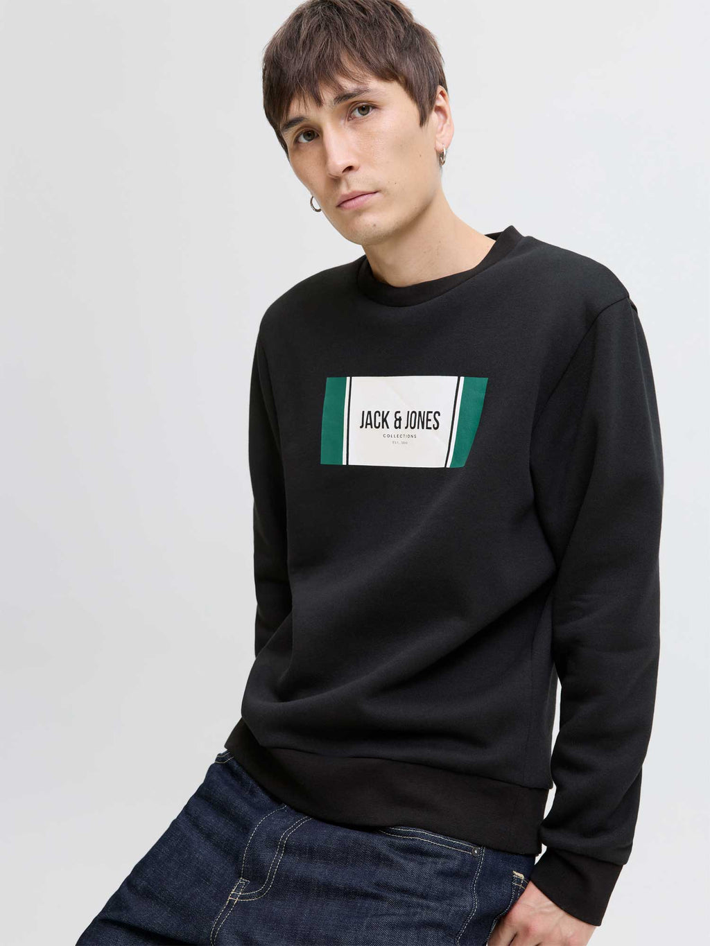 JACK & JONES Блуза JJHAYATO SWEAT CREW NECK BTS LN