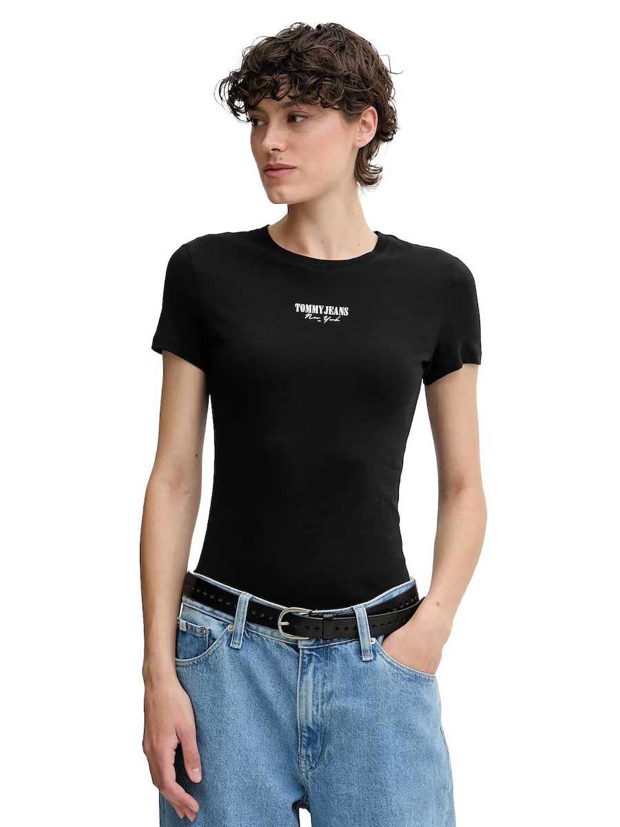 TOMMY JEANS Тениска TJW SLIM ESSENTIAL LOGO2 TEE E