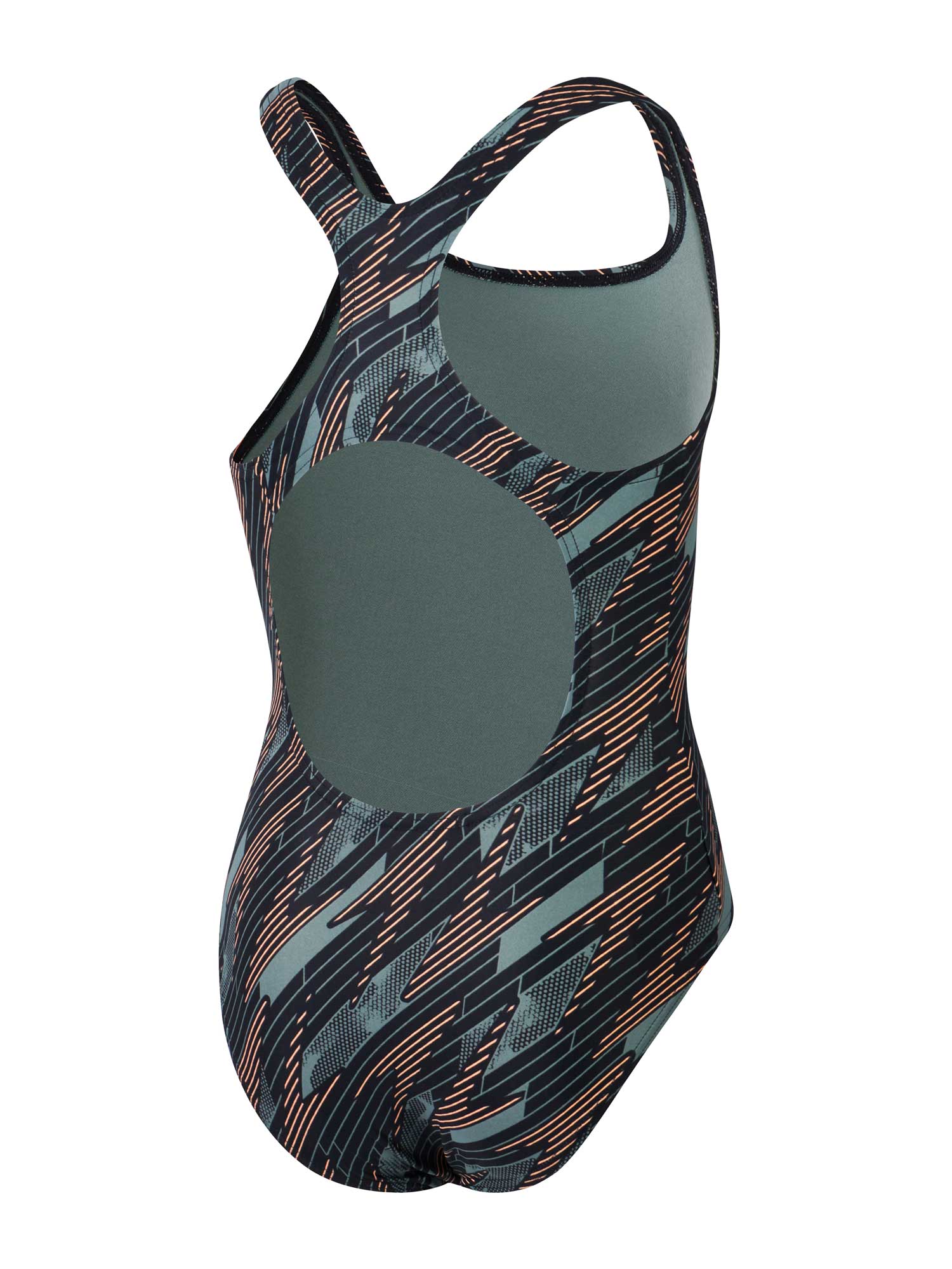 SPEEDO Цял бански GIRLS HYPERBOOM ALLOVER MEDALIST