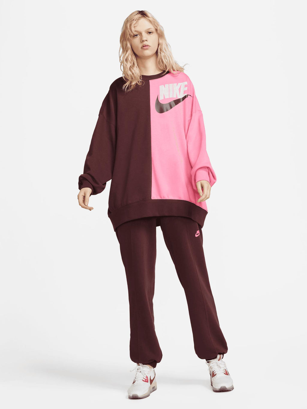 NIKE Блуза W FT FLC OOS CREW DNC