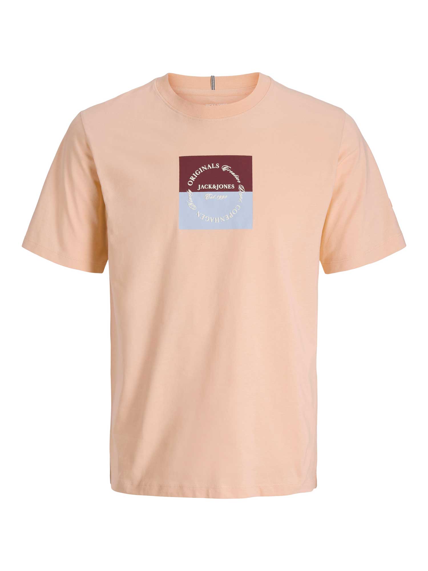 JACK & JONES Тениска JORCATSKILLS SQUARE BRANDING TEE SSCN LN