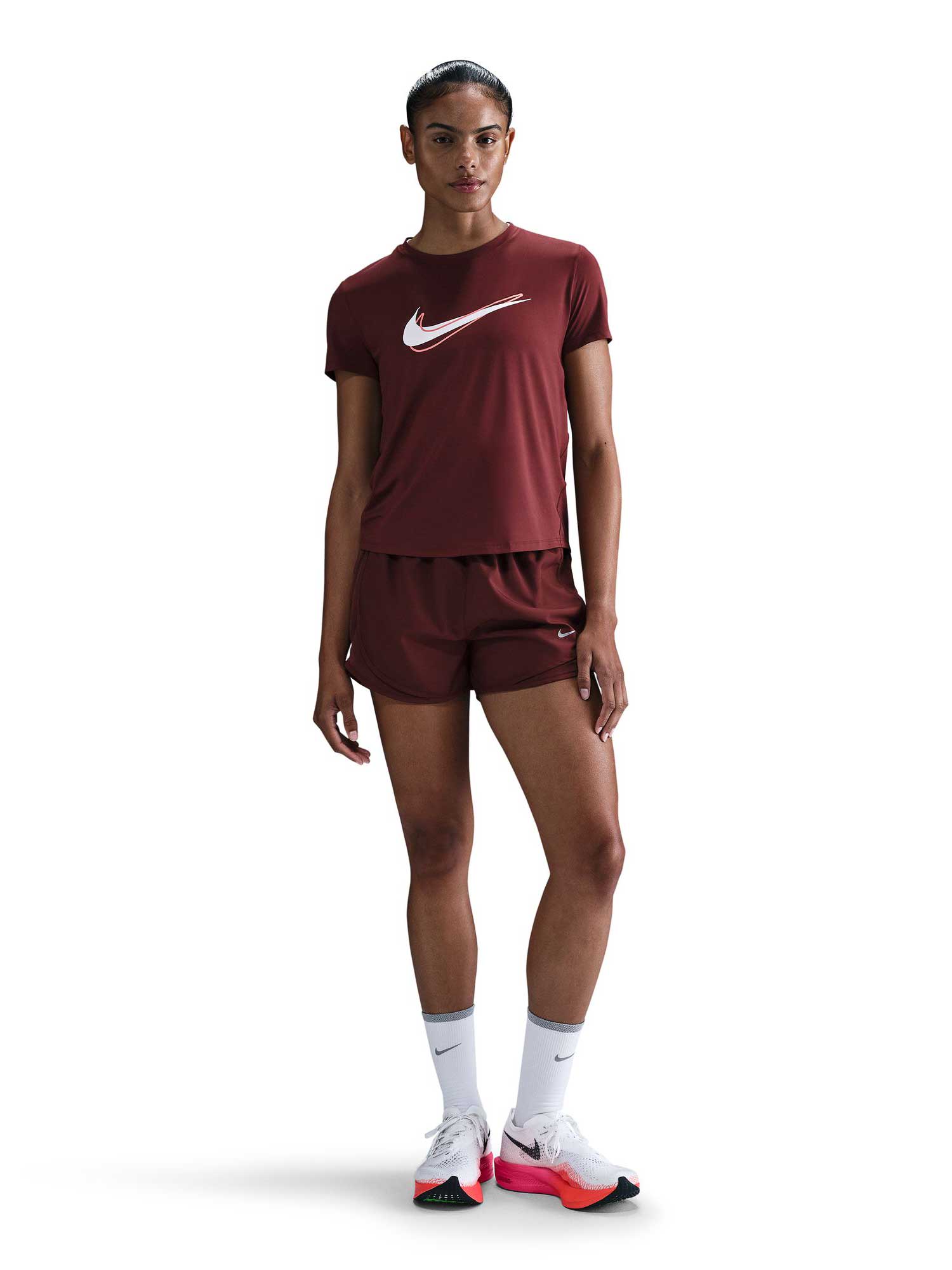 NIKE Тениска W NK ONE SWSH HBR DF SS TOP