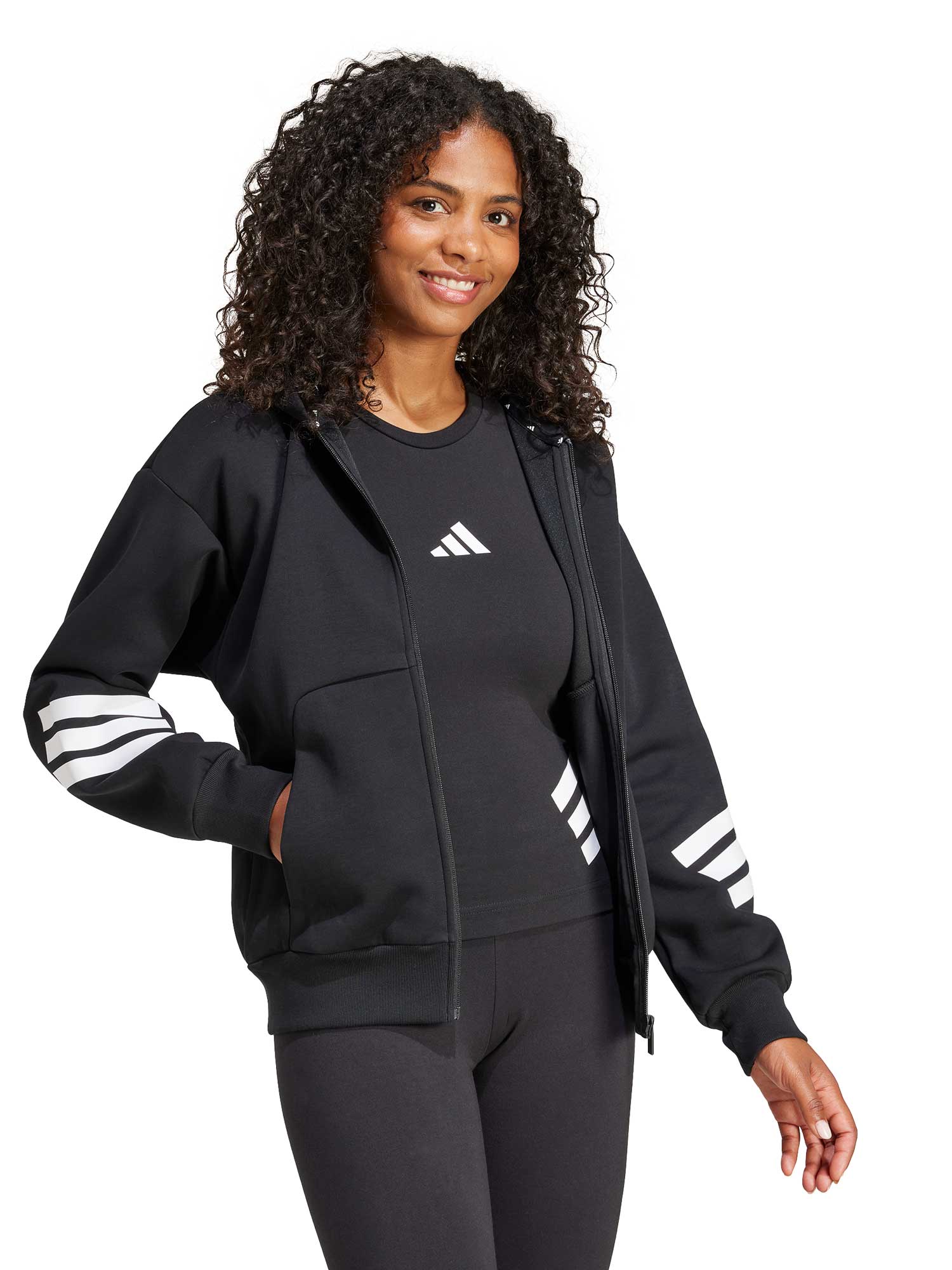 ADIDAS SPORTSWEAR Суитшърт Future Icons 3-Stripes Full-Zip Hoodie