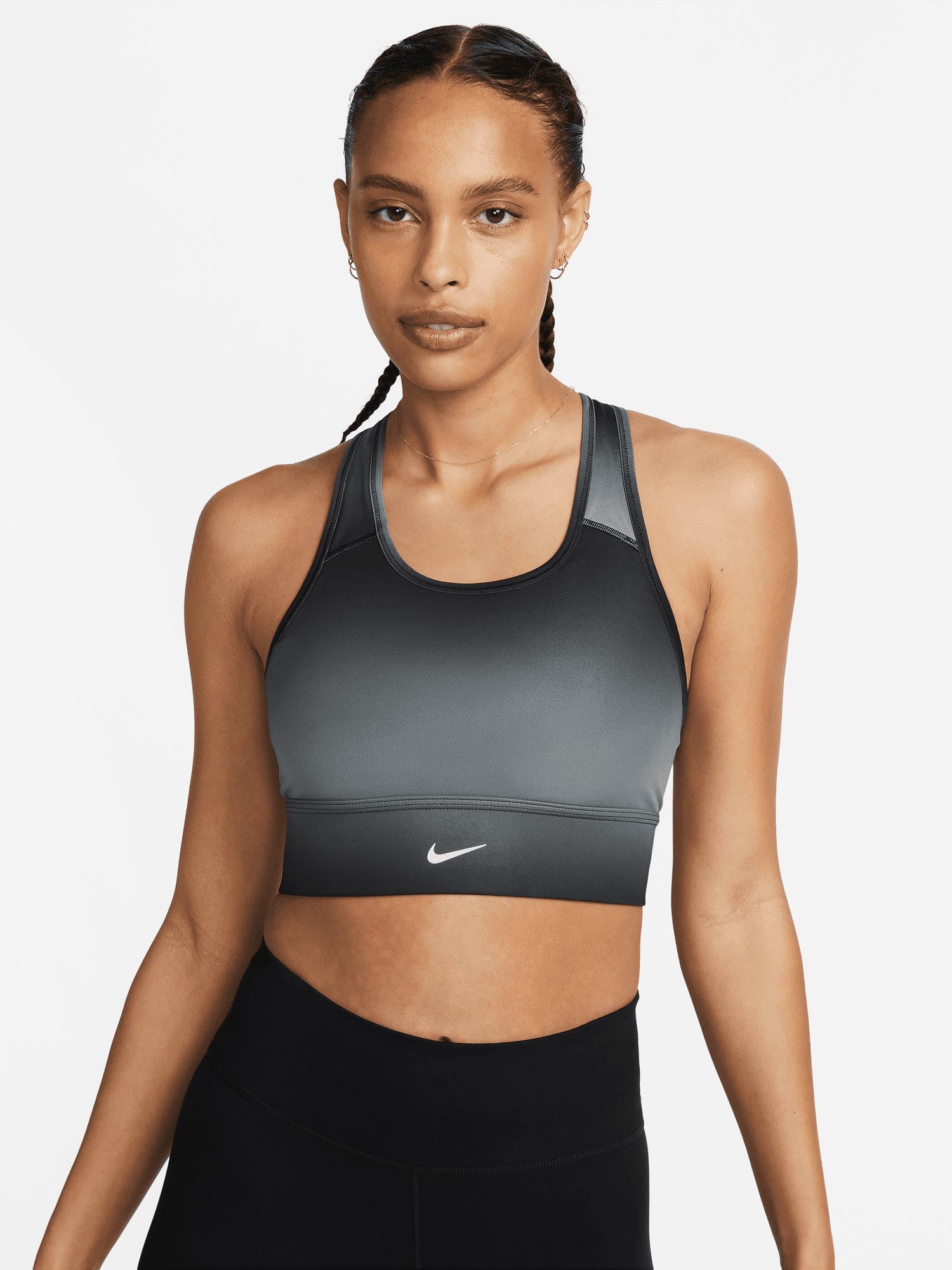 NIKE Спортен сутиен W DF SWSH LL SWSH RUN BRA