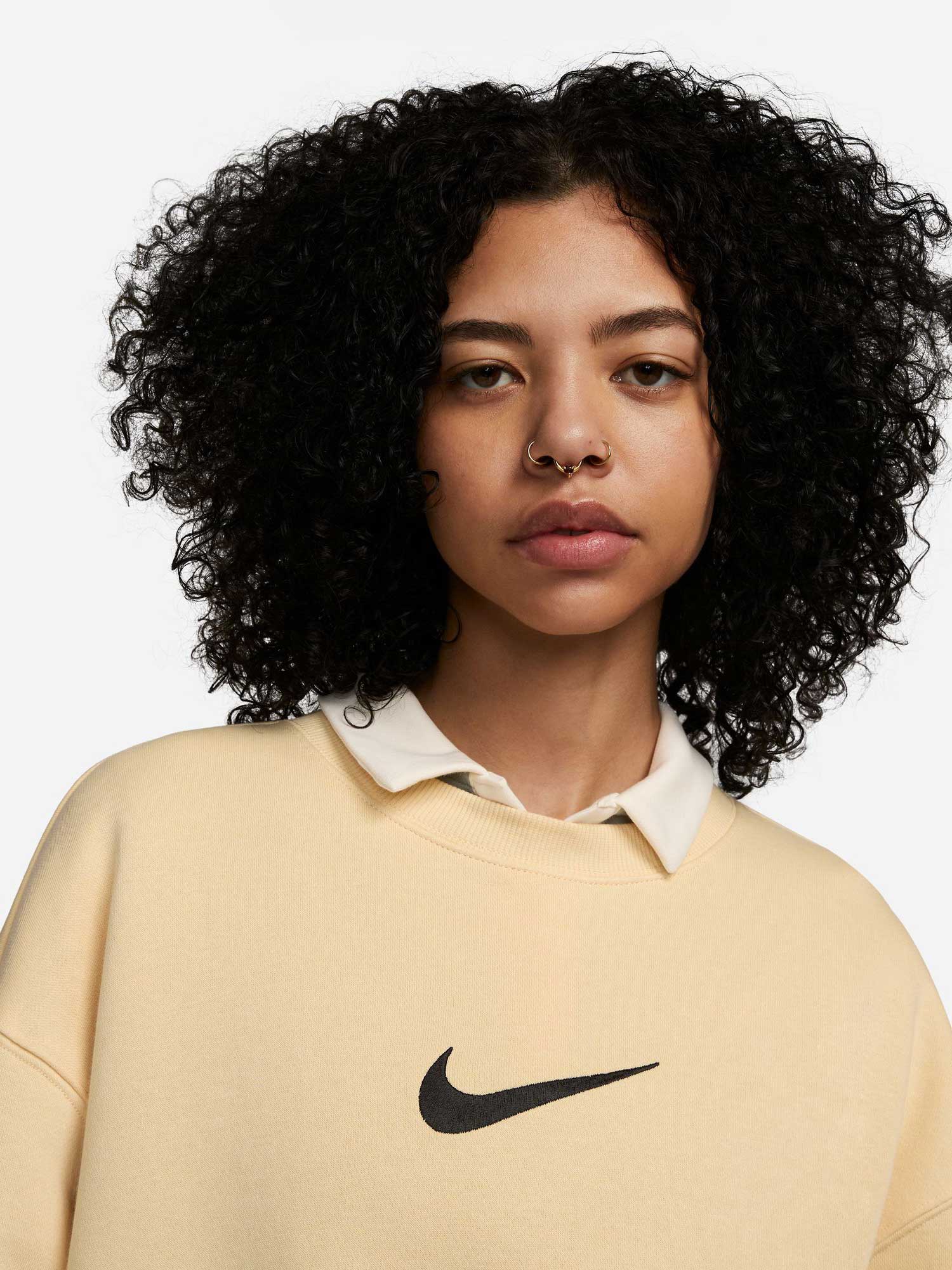 NIKE Блуза W FLC OS CREW MS