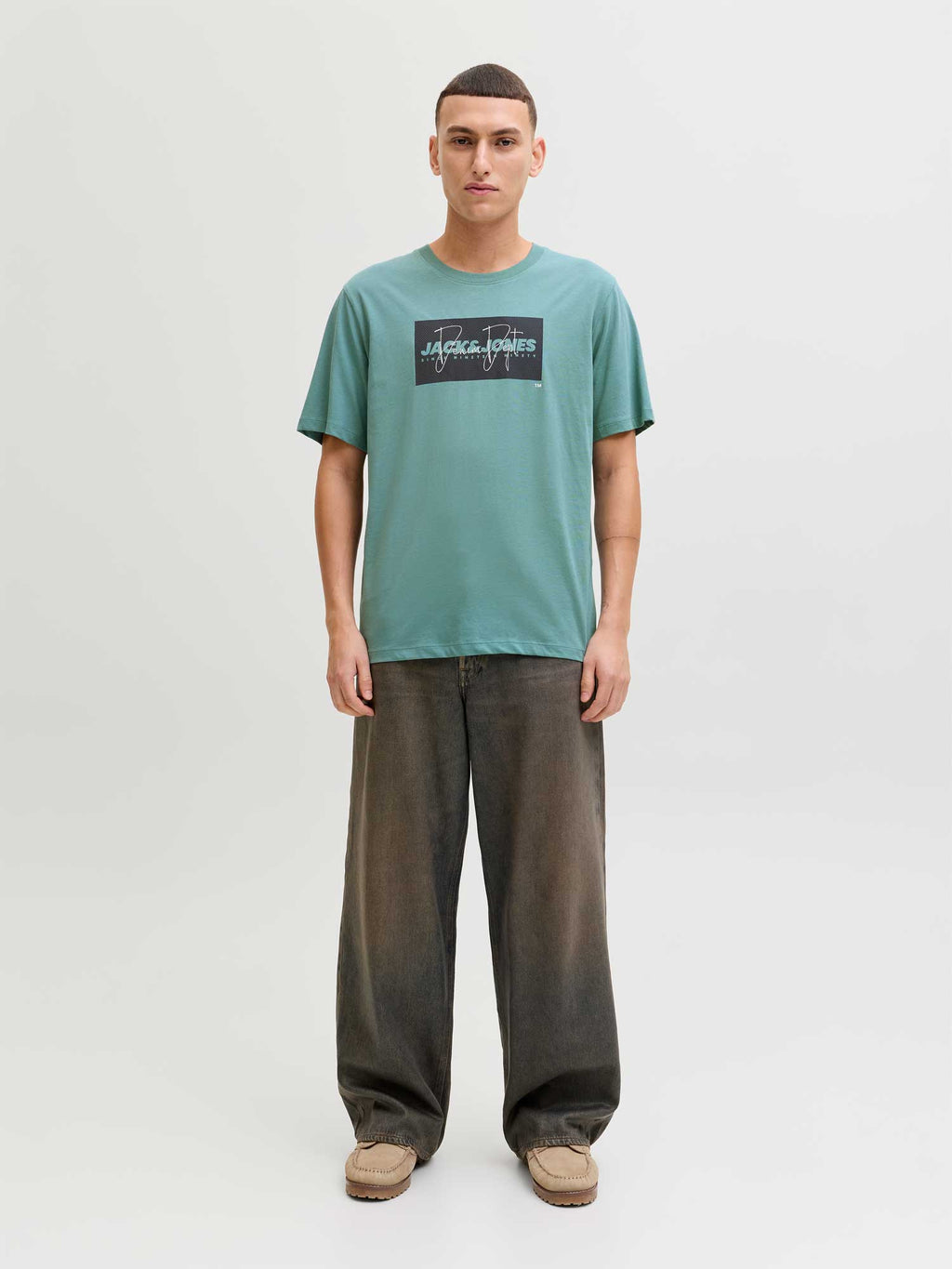 JACK & JONES Тениска JJCOLE PRINT TEE SS CREW NECK