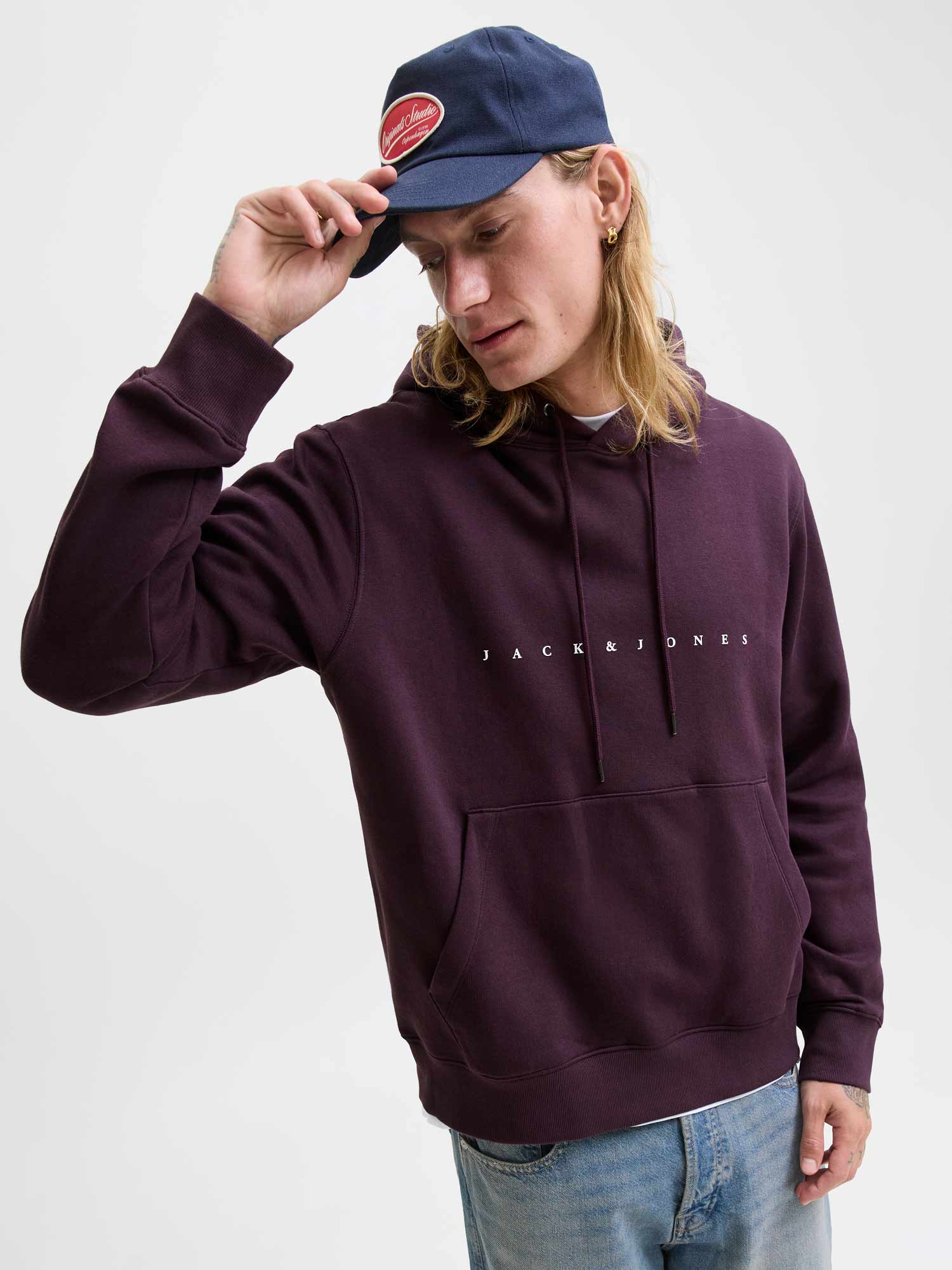 JACK & JONES Суитшърт JJESTAR JJ SWEAT HOOD NOOS