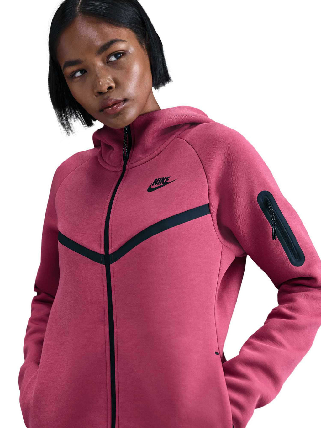 NIKE Суитшърт W NSW TCH FLC WR FZ HDY 2