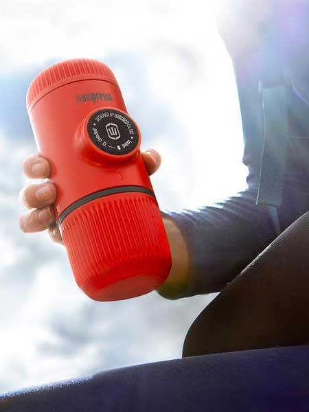 WACACO Кафемашина Nanopresso Classic + калъф, Lava Red