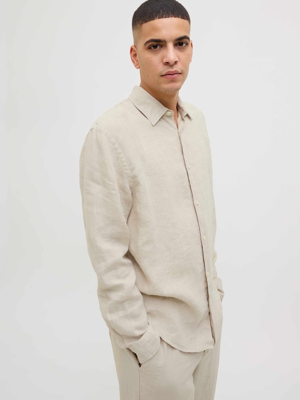 JACK & JONES Риза JPRCCLAWRENCE LINEN L/S SHIRT SN