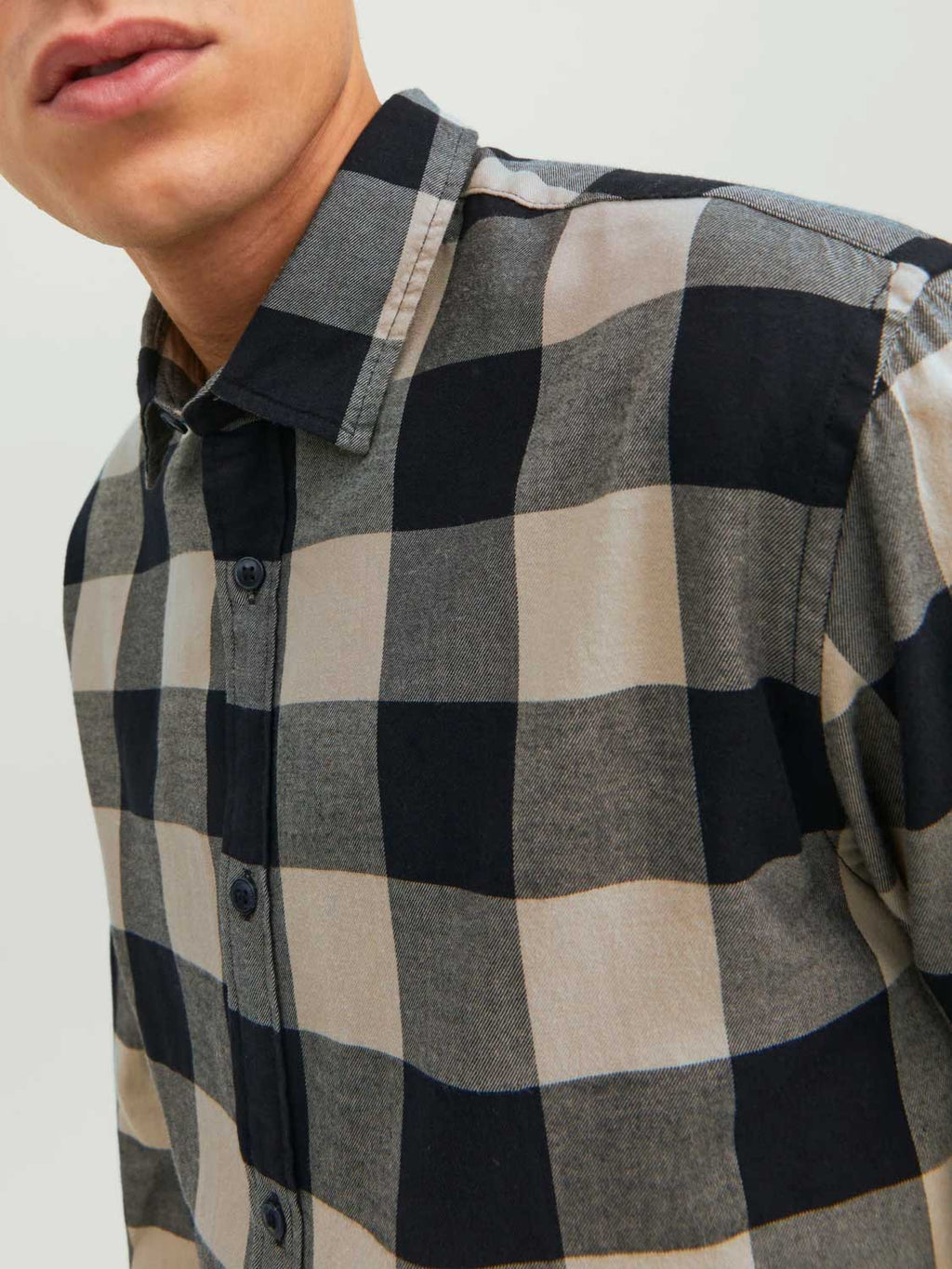 JACK & JONES Риза JJEGINGHAM TWILL SHIRT L/S NOOS
