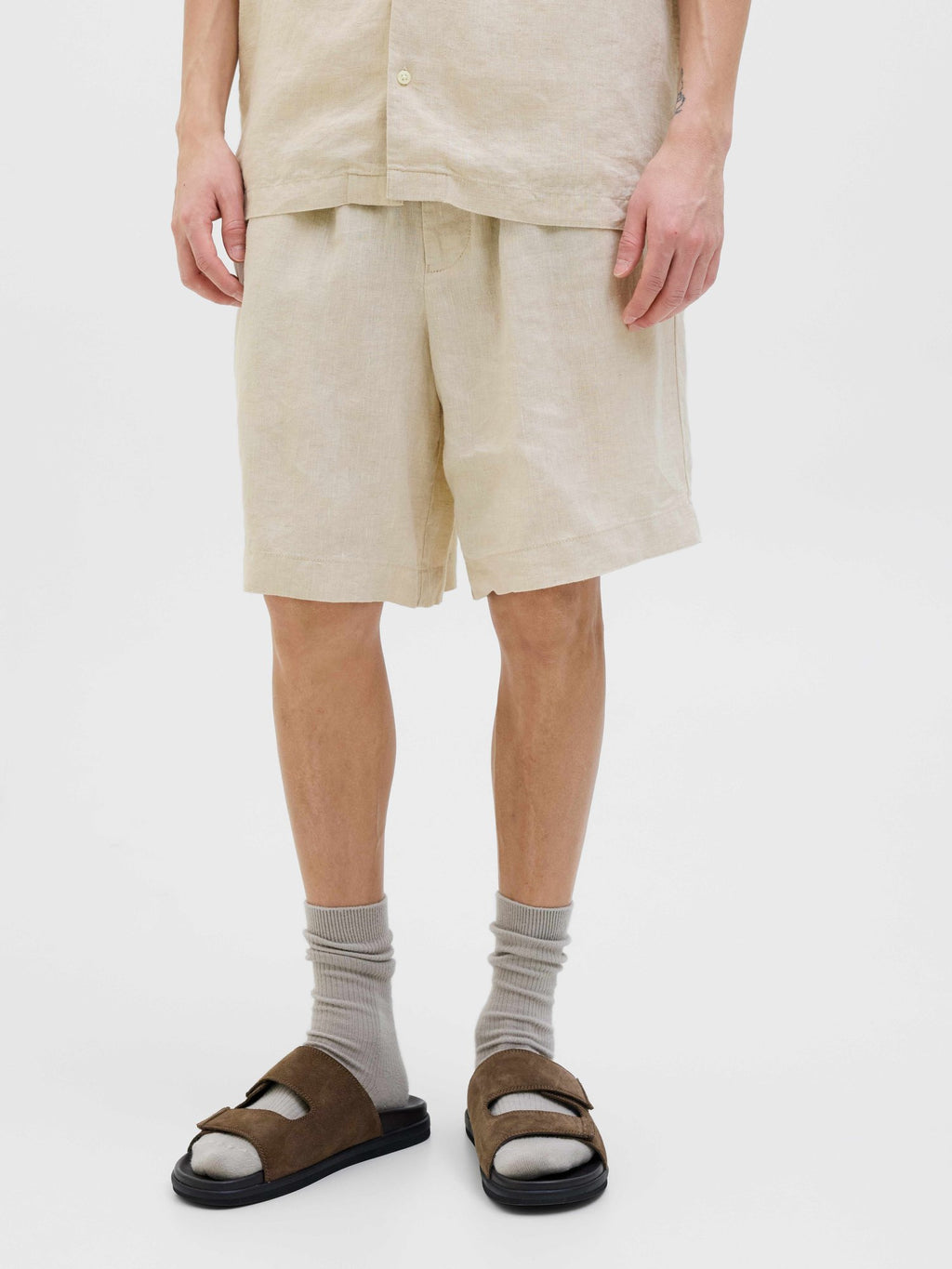 JACK & JONES Къси панталони JPSTBILL LAWRENCE LINEN SHORTS