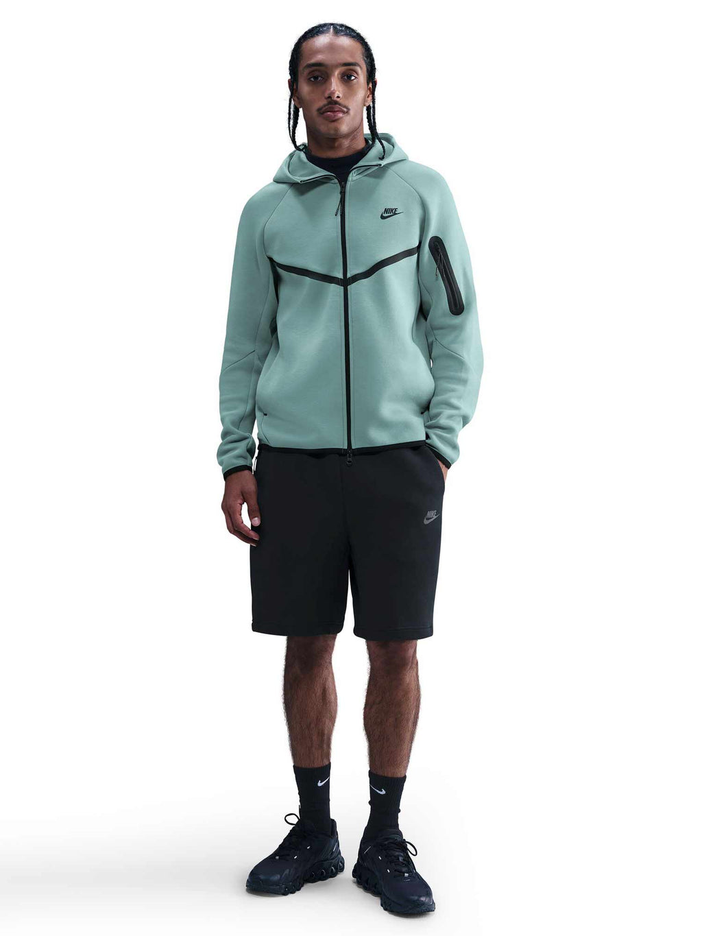 NIKE Суитшърт M NK TCH FLC FZ WR HOODIE