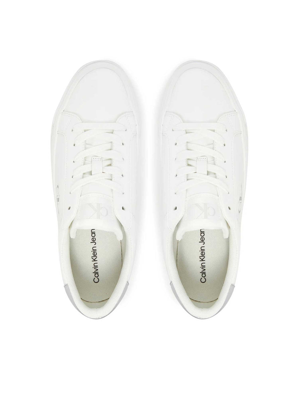 Calvin Klein Jeans Обувки VULC FLATF LTH SILVER LOGO TAG