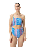 SPEEDO Цял бански WOMENS PRINTED CUT OUT