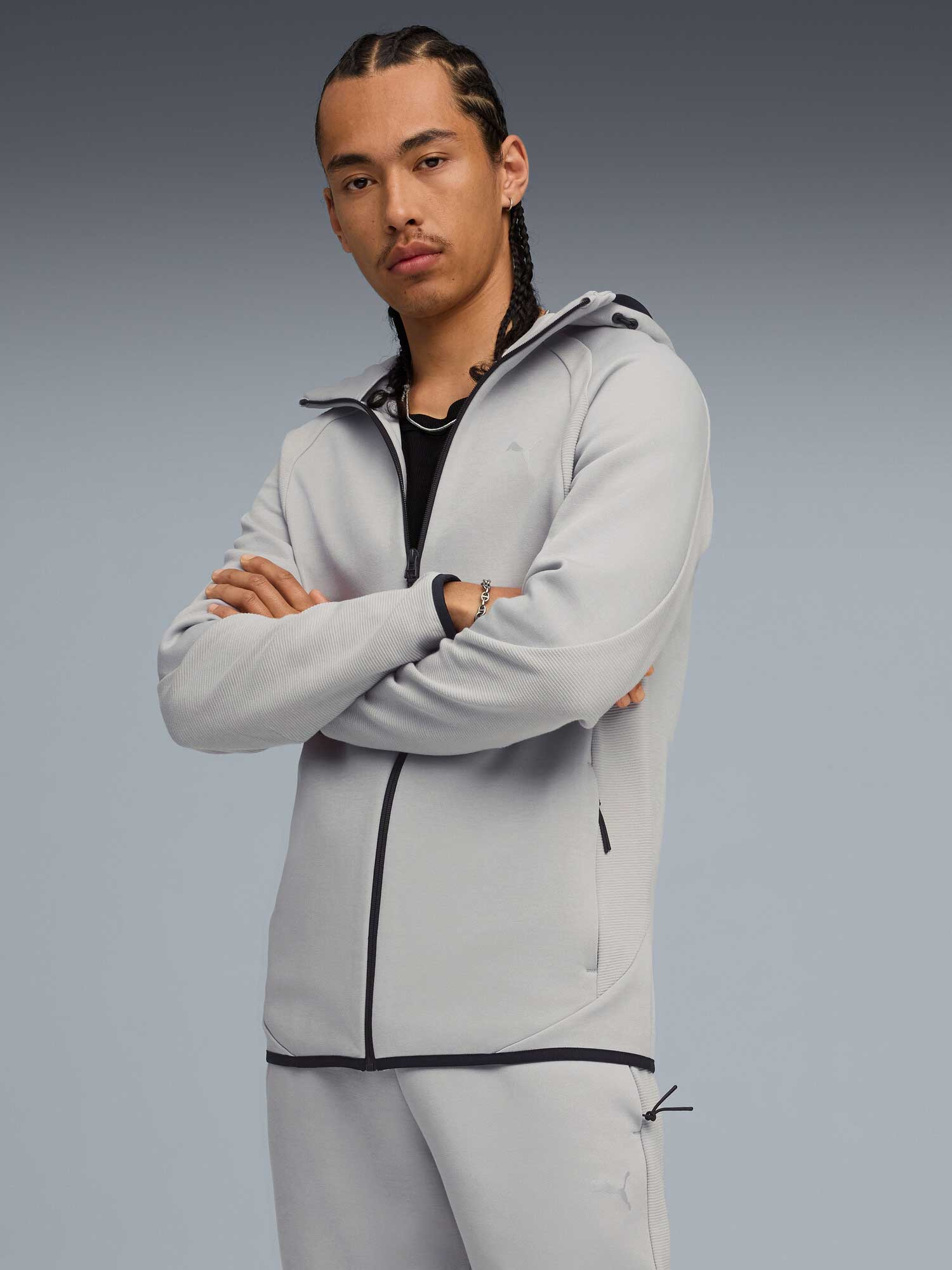PUMA Суитшърт EVOSTRIPE FZ Hoodie DK
