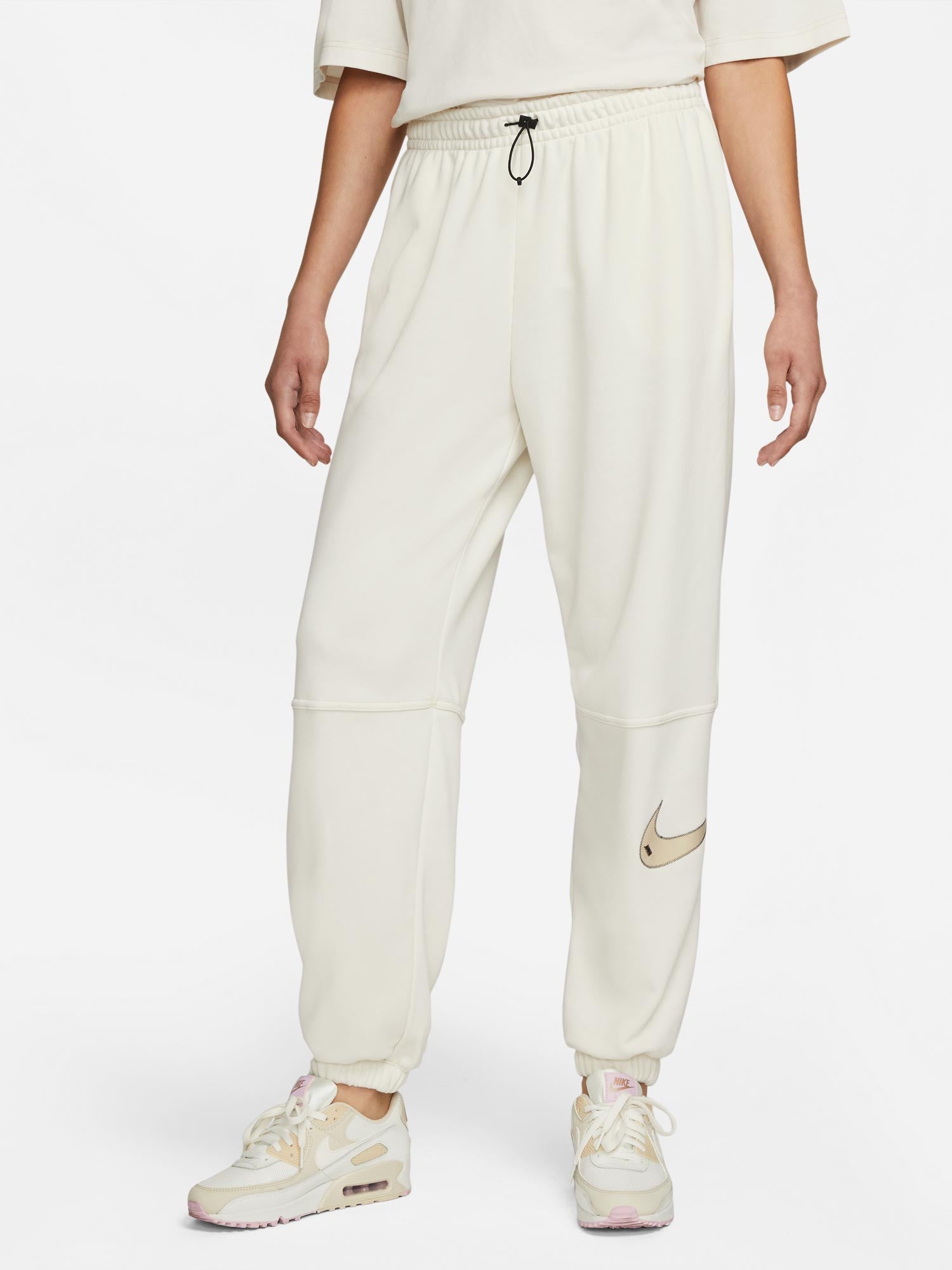 NIKE Спортно долнище W SWSH FLC HR