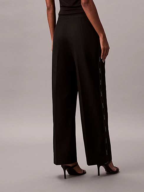 Calvin Klein Jeans Панталон COTTON TWILL AOP LOGO STRIPE P