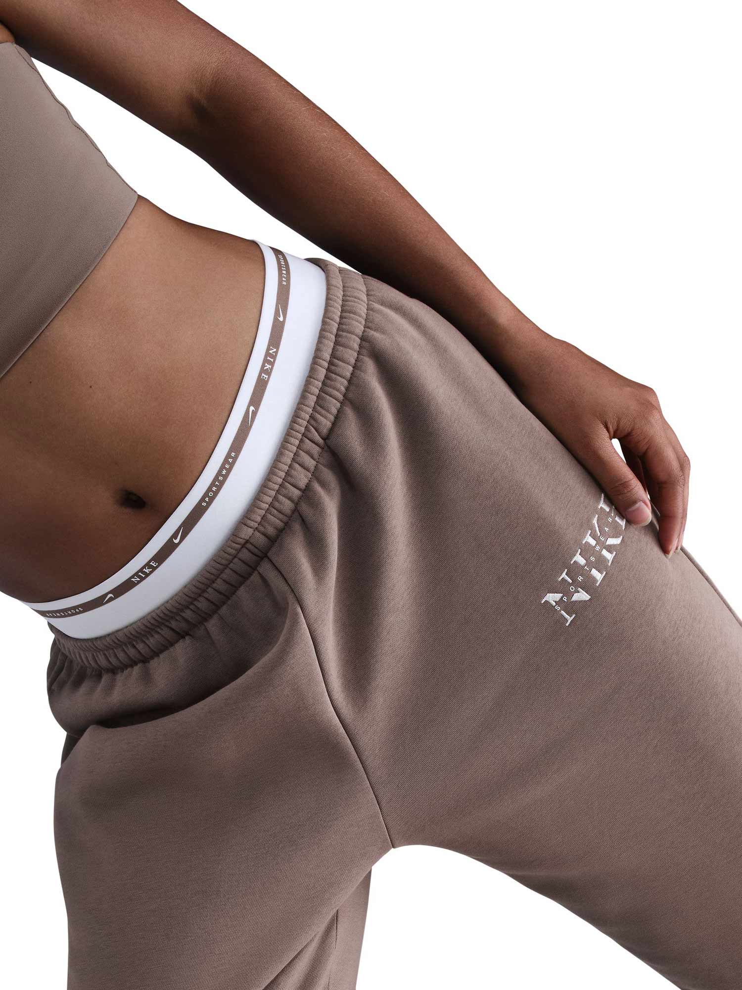 NIKE Спортно долнище W NSW PHNX FLC HR PANT GLS
