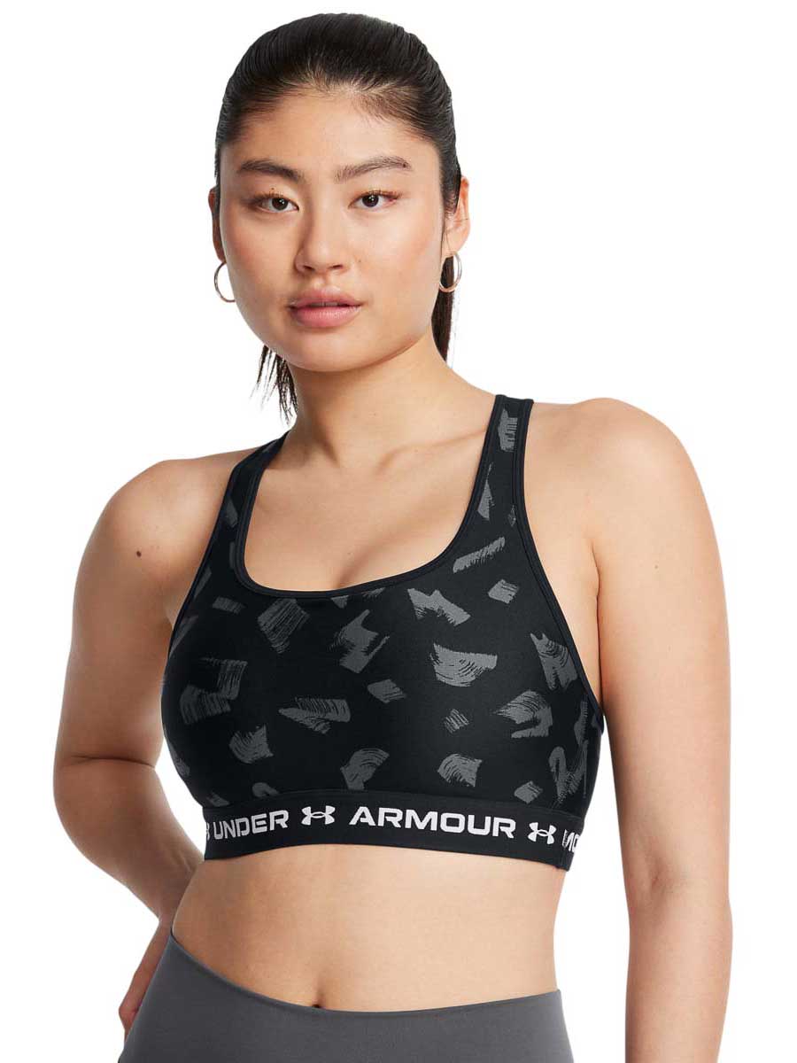 UNDER ARMOUR Спортен сутиен Crossback Mid Print