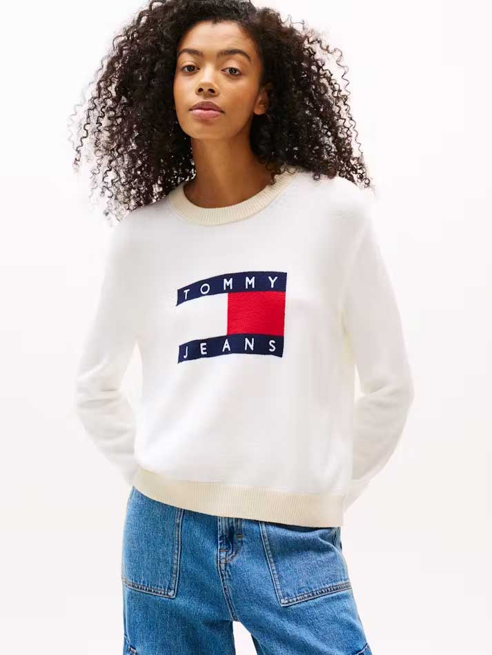 TOMMY JEANS Блуза TJW CLRBLCKFLAG SWEATER EXT