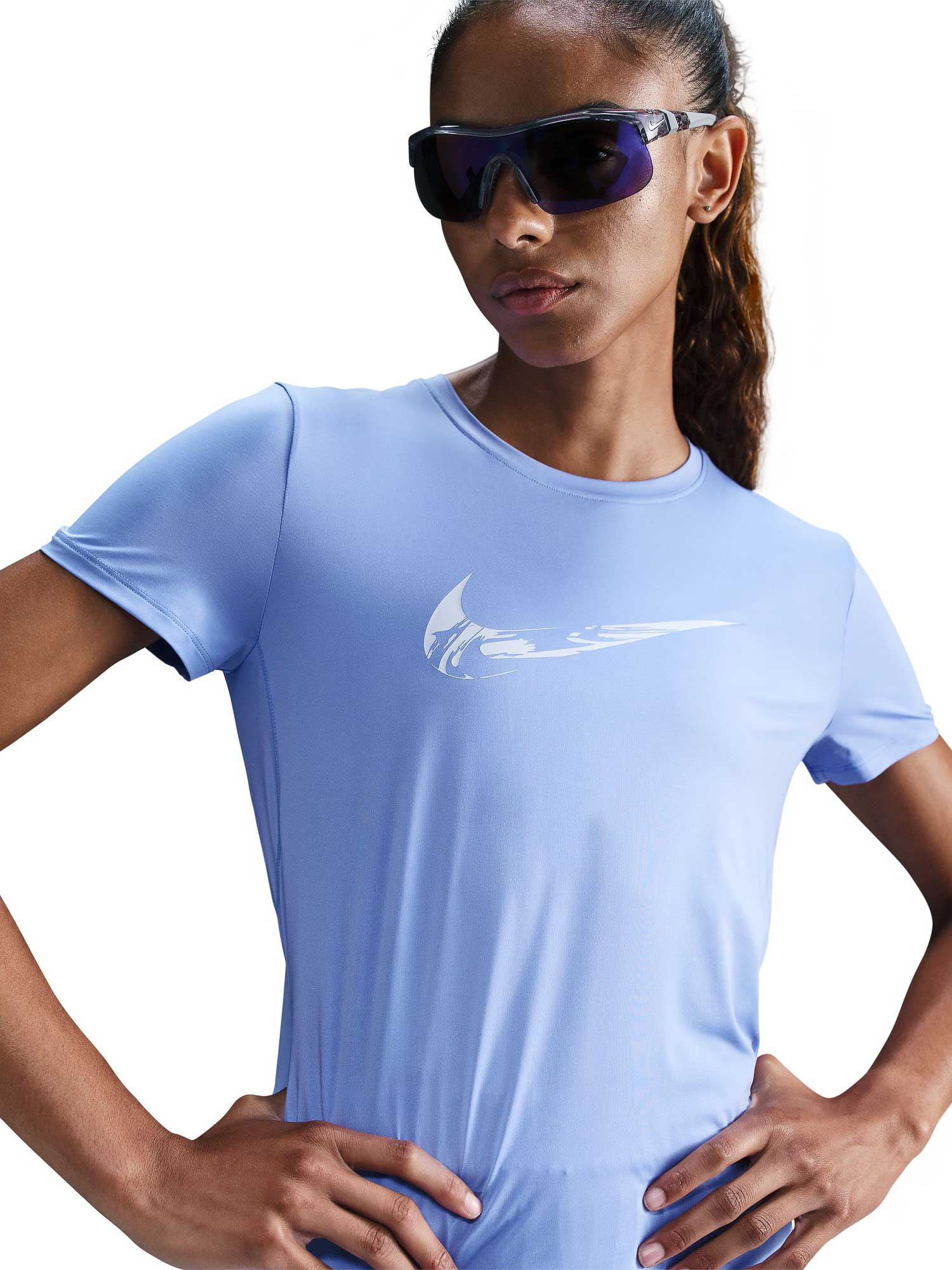 NIKE Тениска W NK ONE SWOOSH HBR DF SS TOP