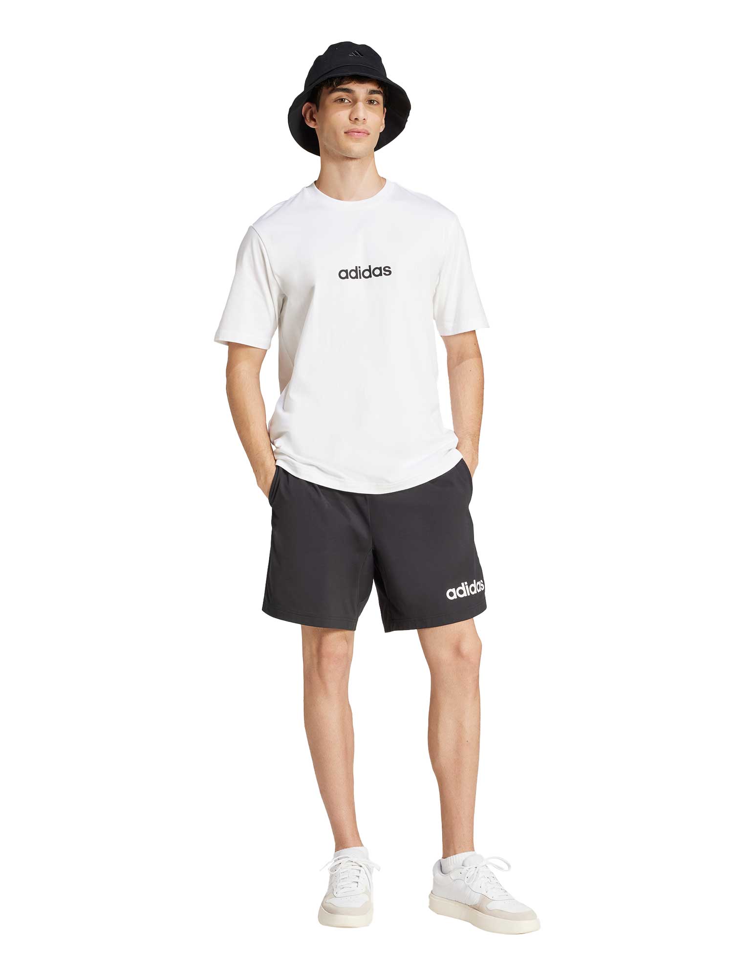 ADIDAS SPORTSWEAR Тениска Essentials Linear Single Jersey Tee