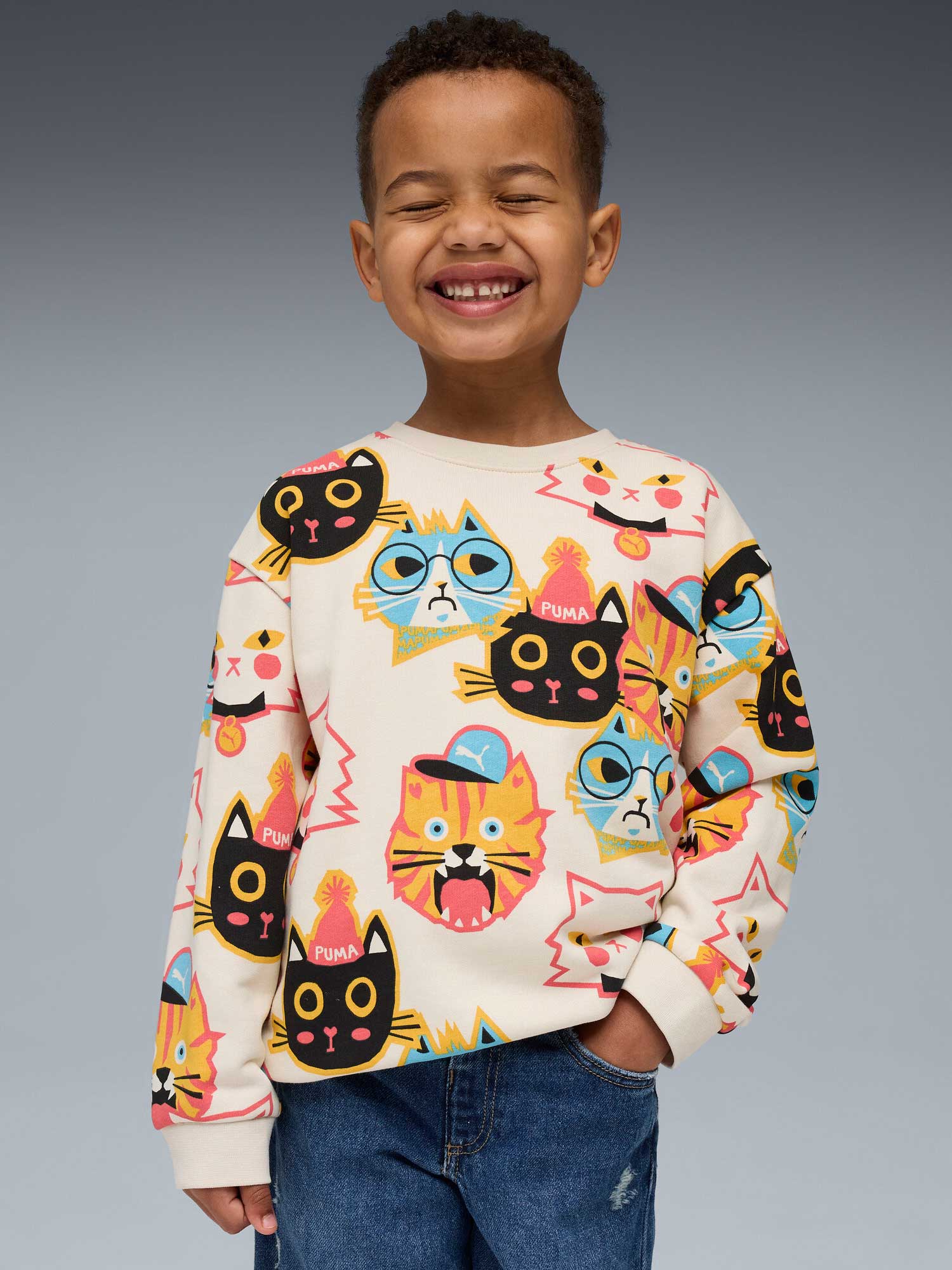 PUMA Блуза MOODY CAT AOP Crew TR PS