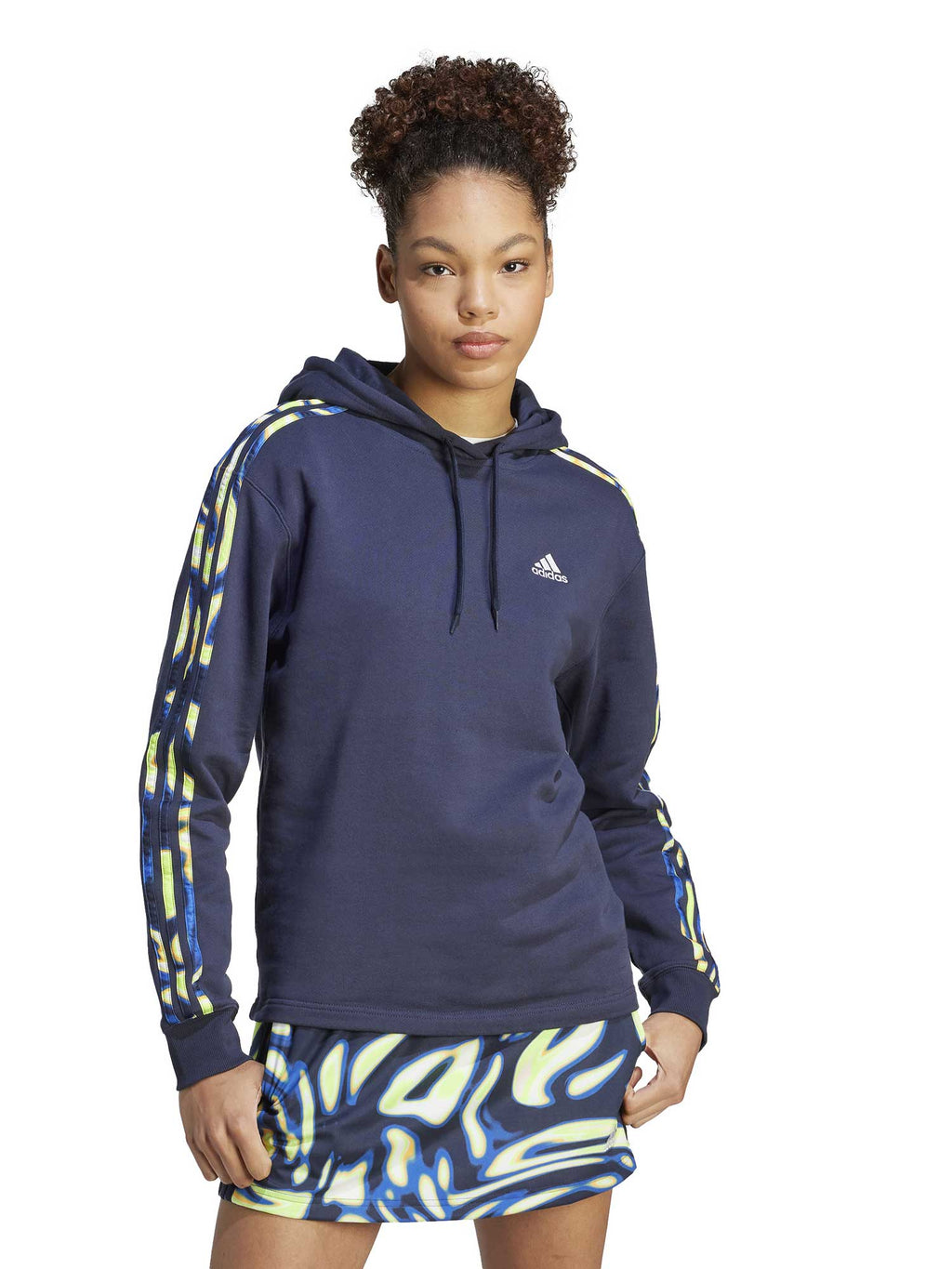 ADIDAS SPORTSWEAR Суитшърт Vibrant Print 3-Stripes Hoodie