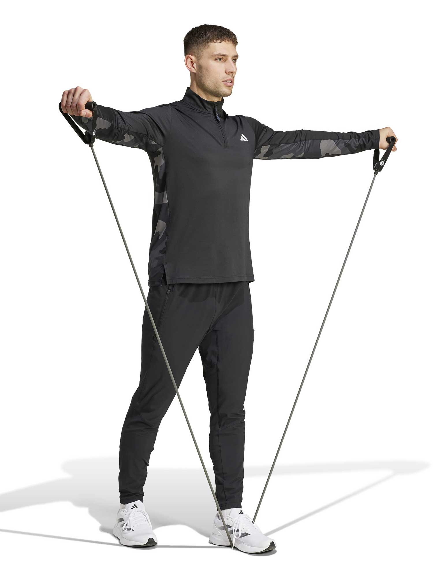 ADIDAS PERFORMANCE Блуза Train Essentials Camo Training 1\/4-Zip