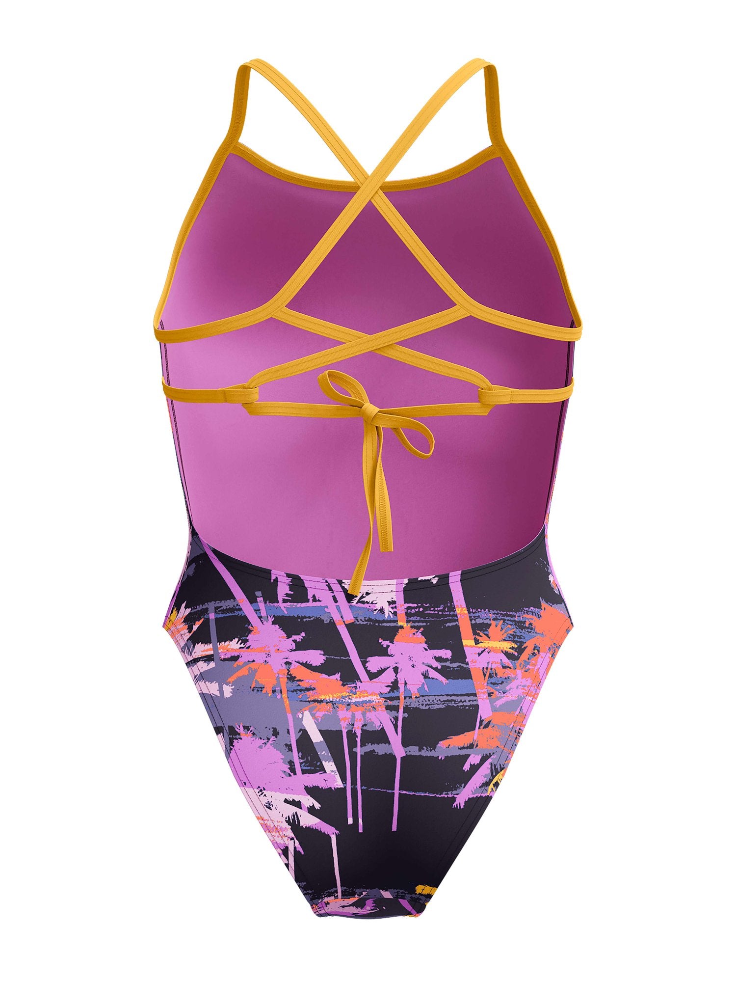 SPEEDO Цял бански WOMENS ALLOVER DIGITAL LATTICE TIE-BACK