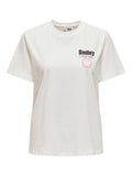 ONLY Тениска ONLSMILEY LIFE S/S O-NECK TOP BOX JRS