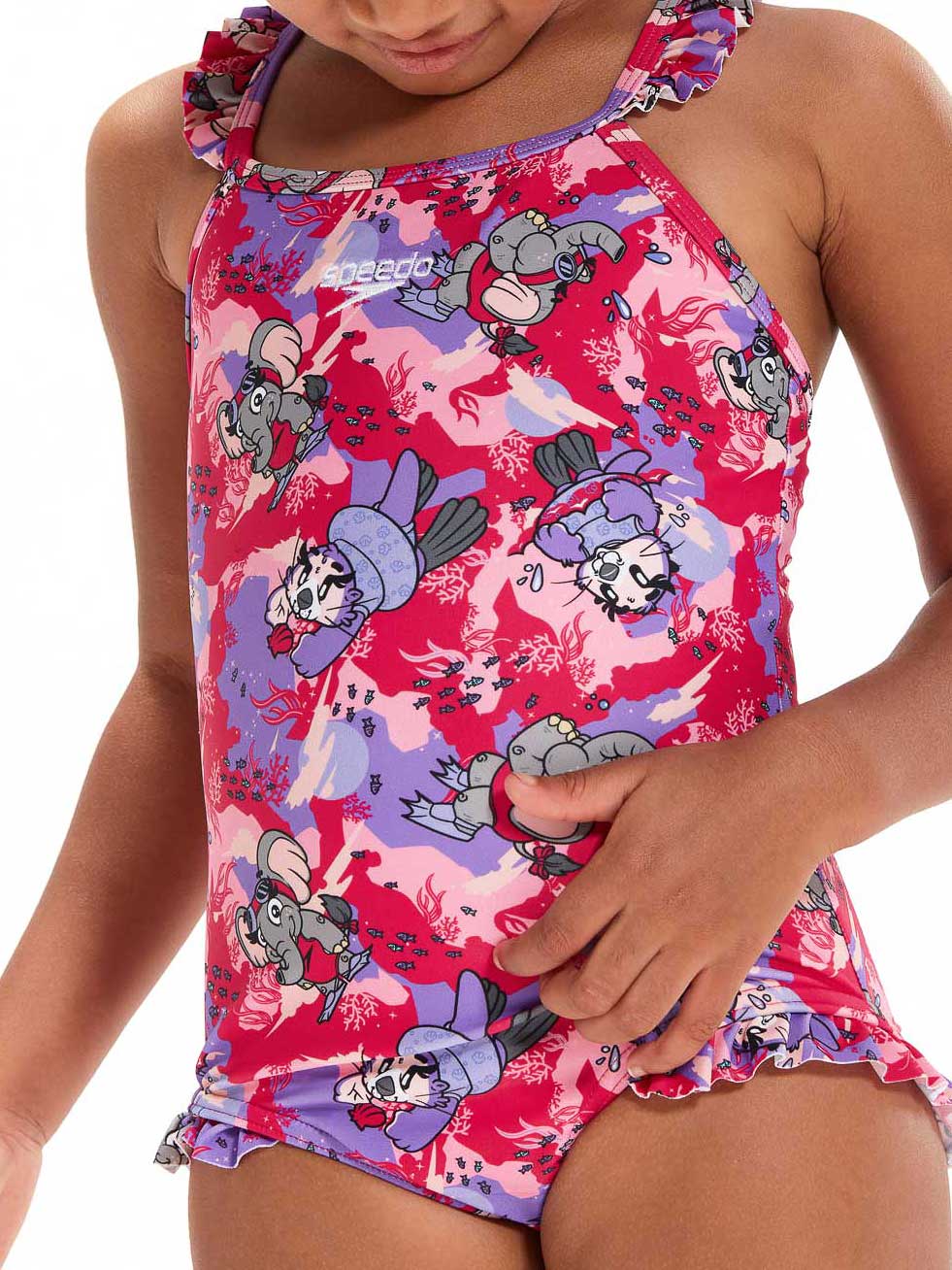 SPEEDO Цял бански Girls Learn to Swim Printed Thinstrap