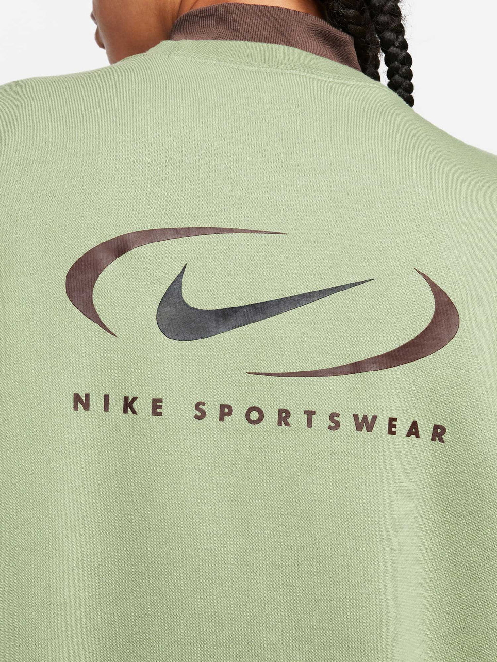 NIKE Блуза W NSW PHNX FLC OS CREW PRNT SW