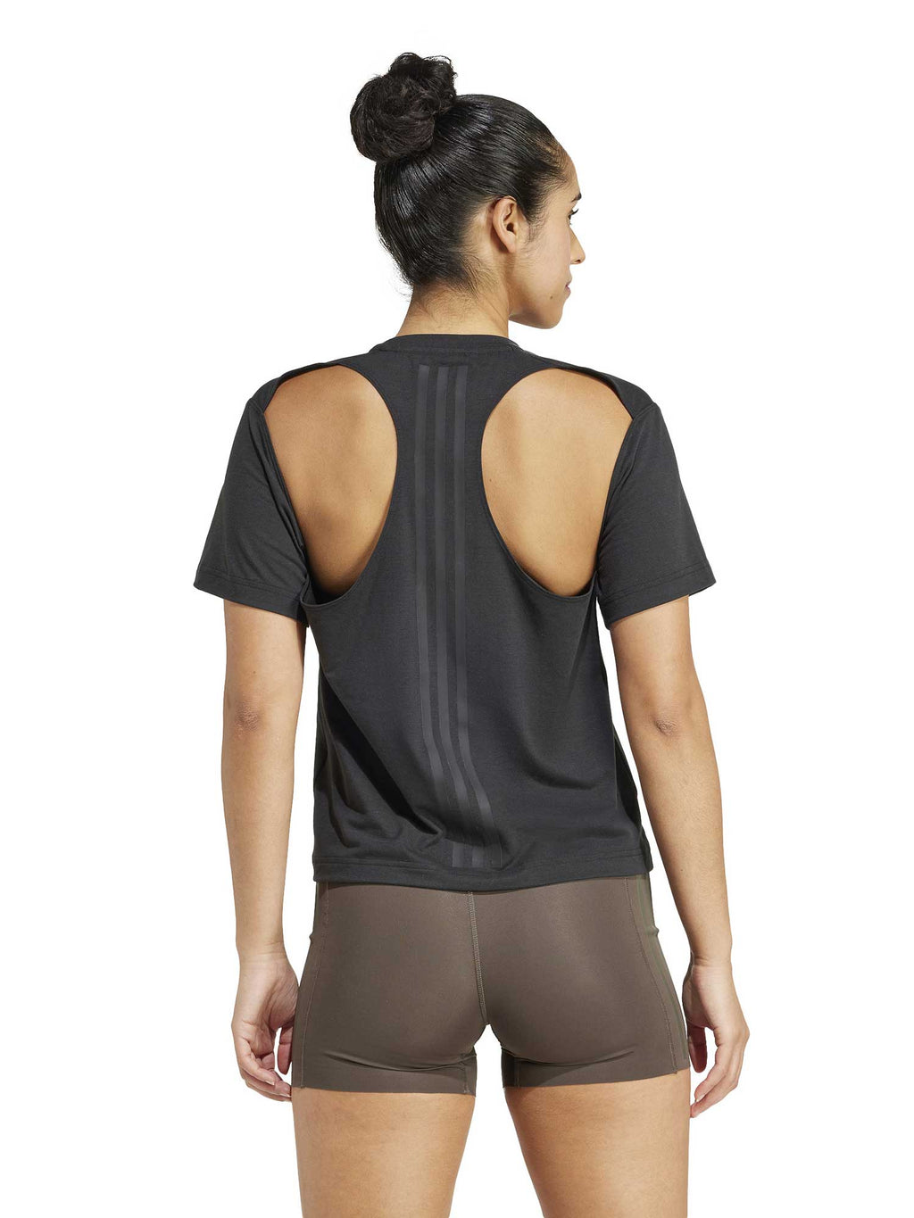 ADIDAS PERFORMANCE Тениска Power Back-Cutout 3-Stripes T-Shirt