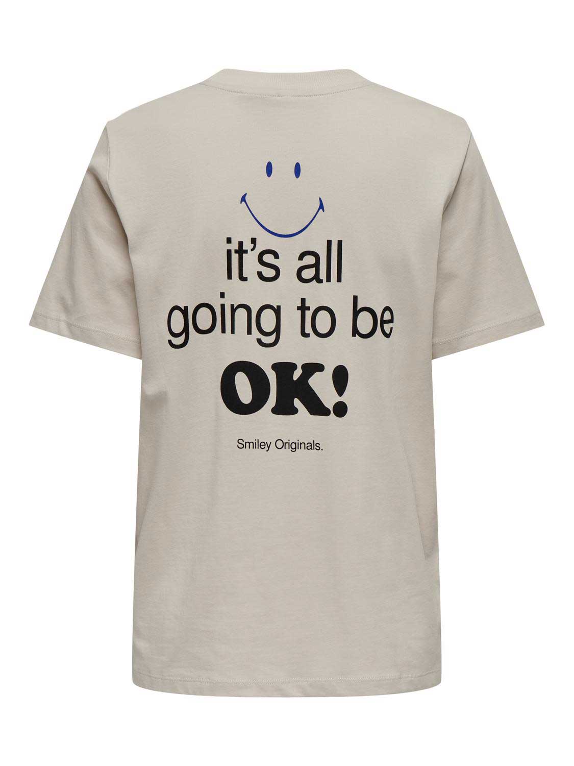 ONLY Тениска ONLSMILEY LIFE S/S O-NECK TOP BOX JRS