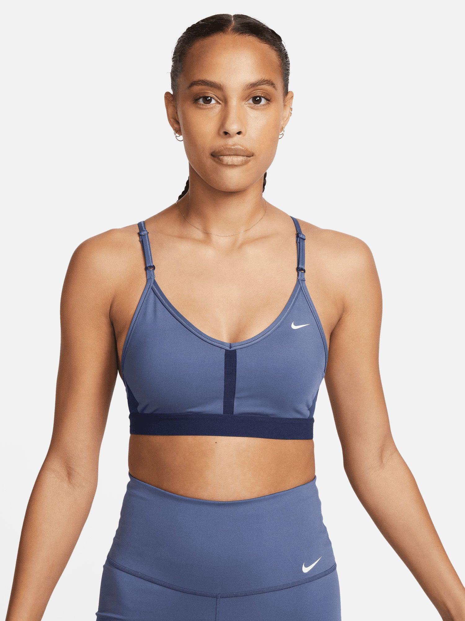 NIKE Спортен сутиен W NK INDY V-NECK BRA