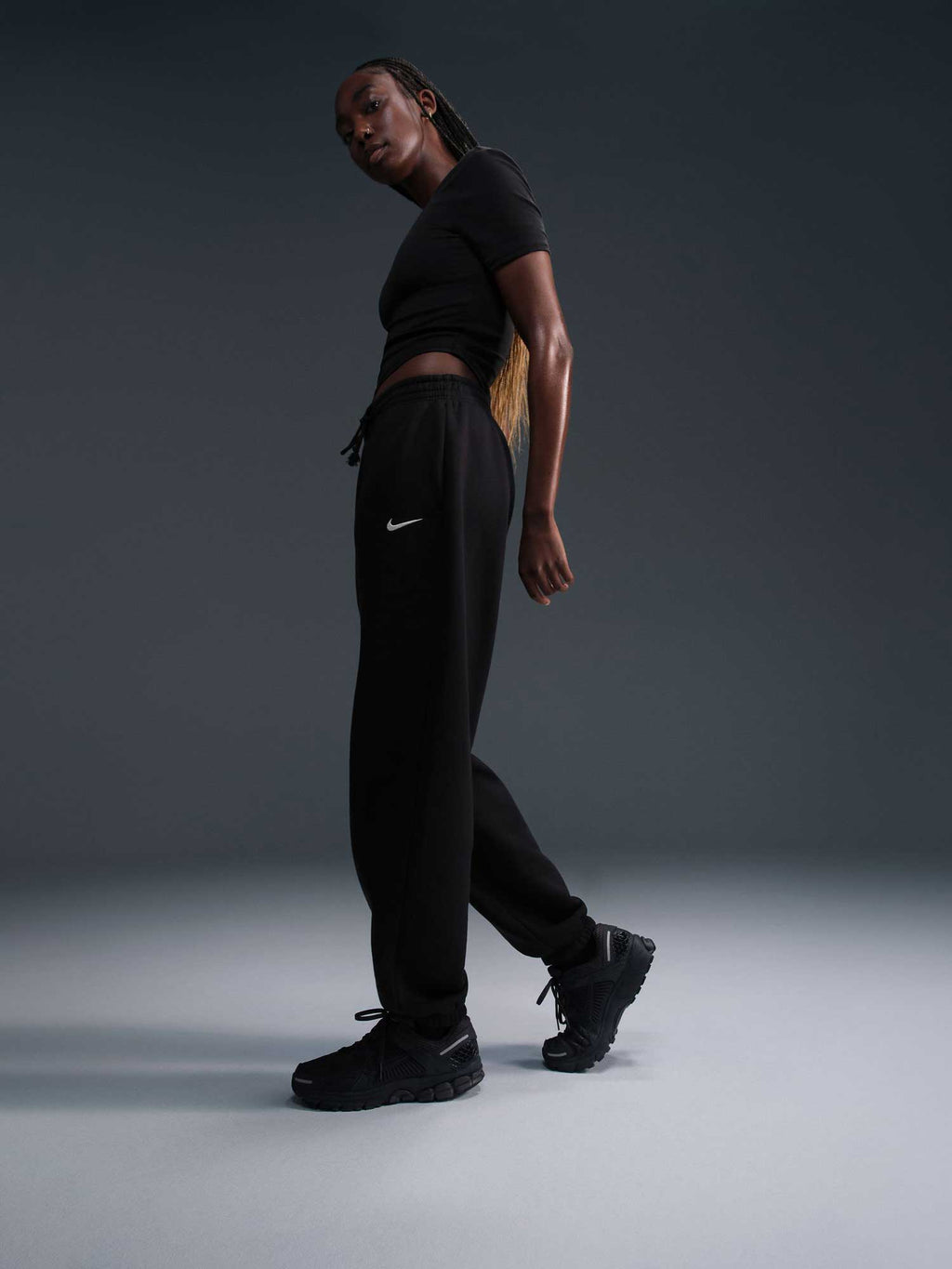 NIKE Спортно долнище W NSW PHNX FLC HR OS PANT 2