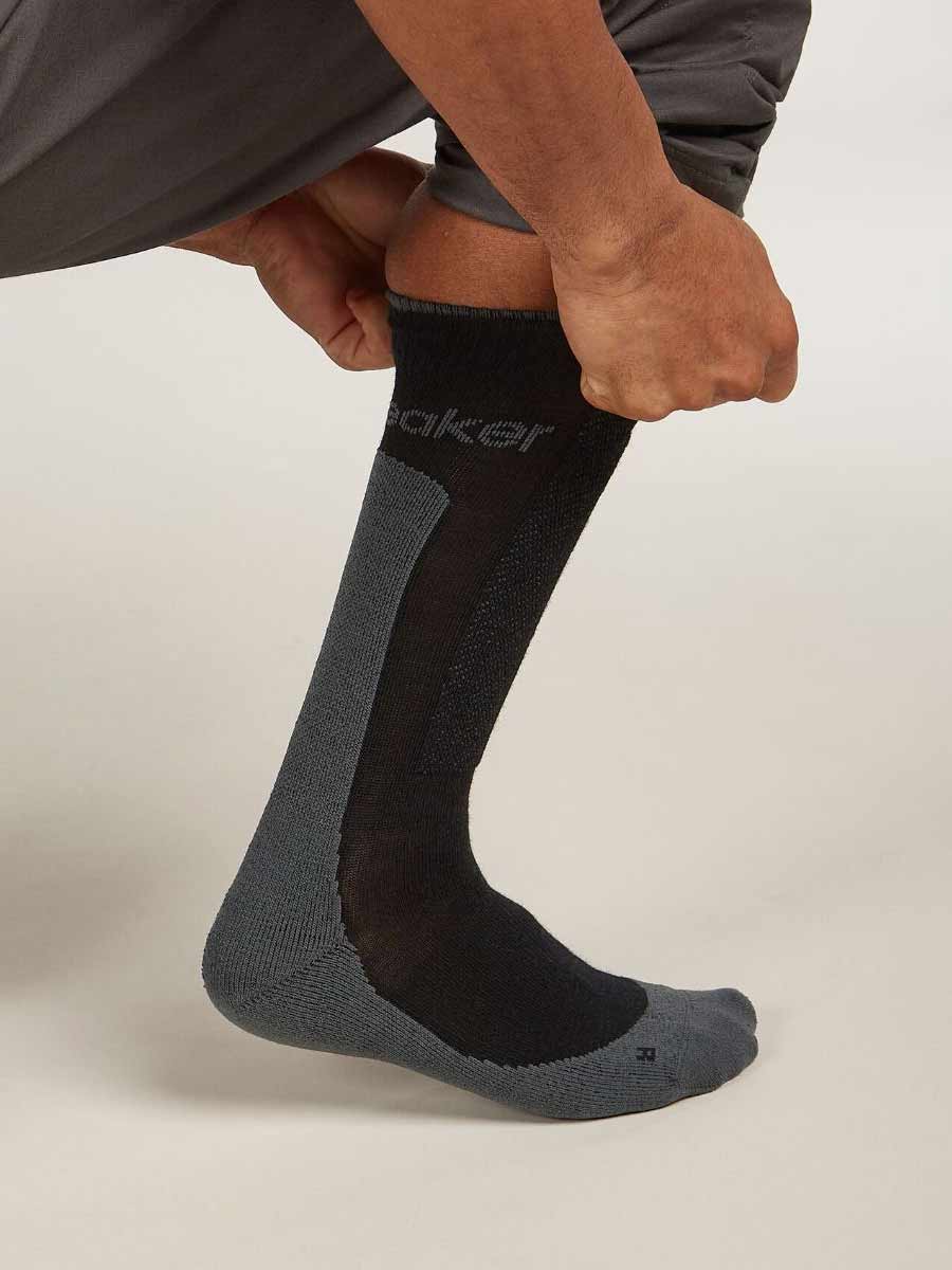 ICEBREAKER Чорапи M M Hike+ Medium Crew BLACK/OBSID