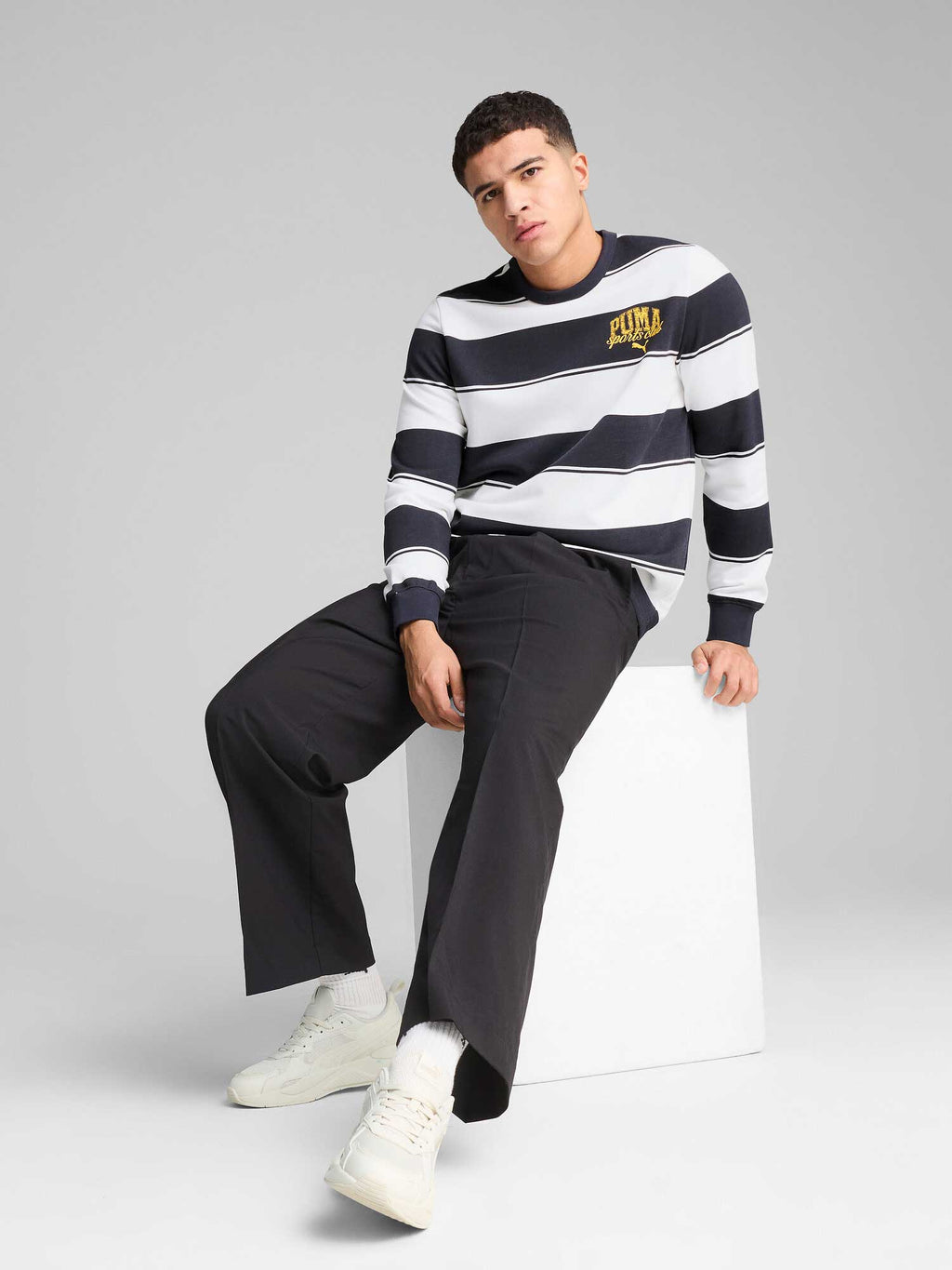 PUMA Блуза SQUAD Striped AOP Crew TR