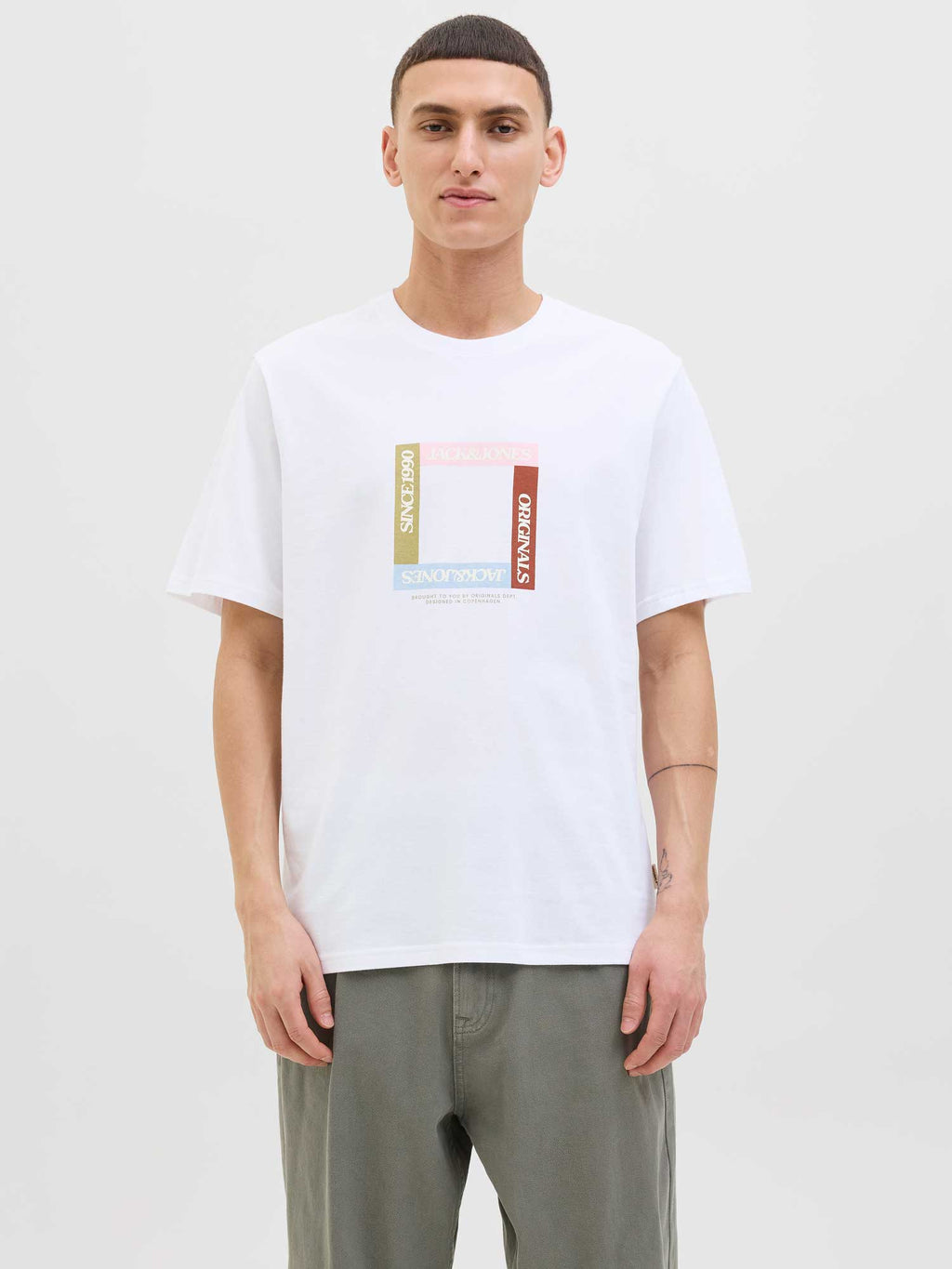 JACK & JONES Тениска JORTAVIRA BRANDING TEE SS CREW NECK