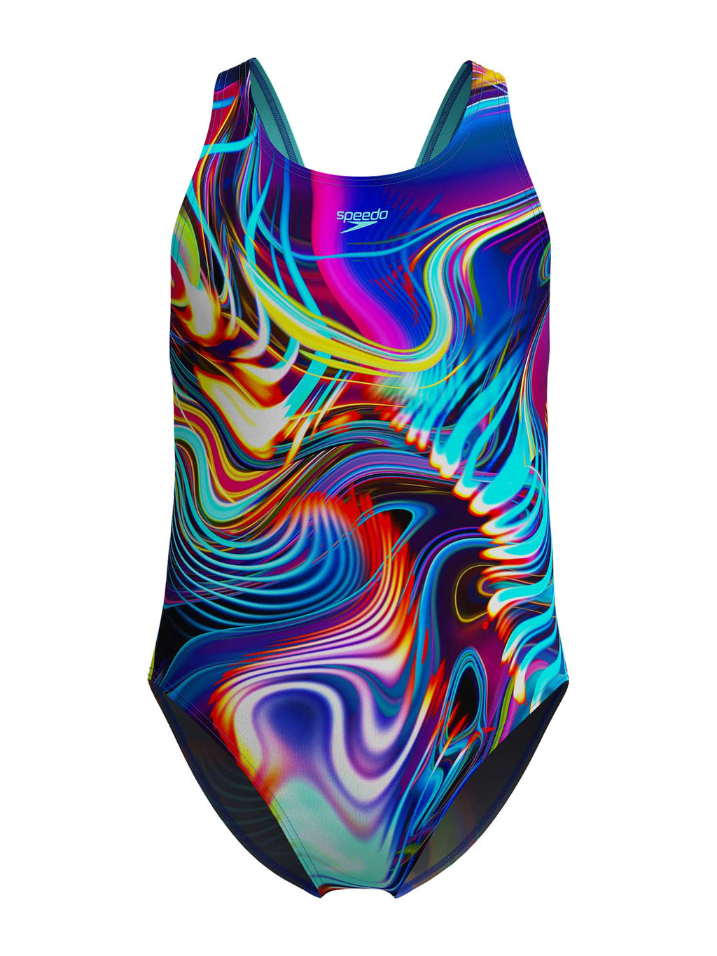 SPEEDO Цял бански GIRLS DIGITAL ALLOVER LEADERBACK