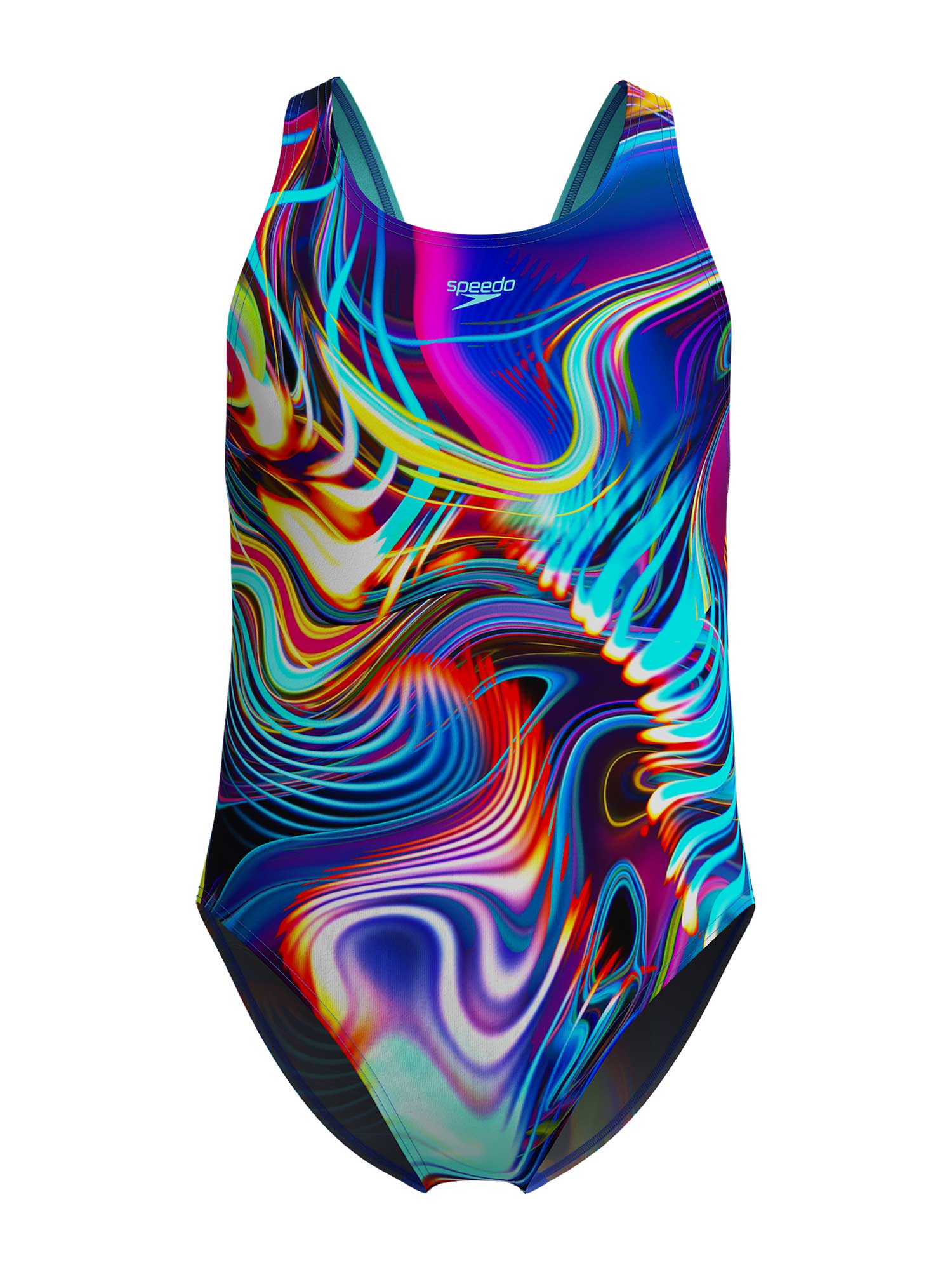 SPEEDO Цял бански GIRLS DIGITAL ALLOVER LEADERBACK