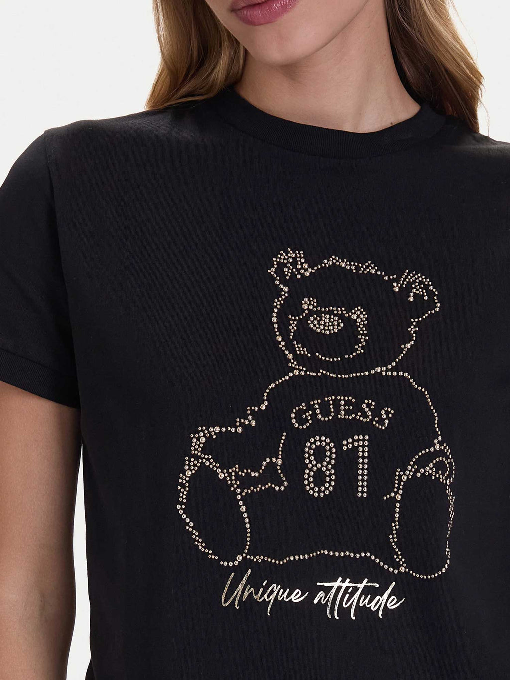 GUESS Тениска UNIQUE ATTITUDE SS T