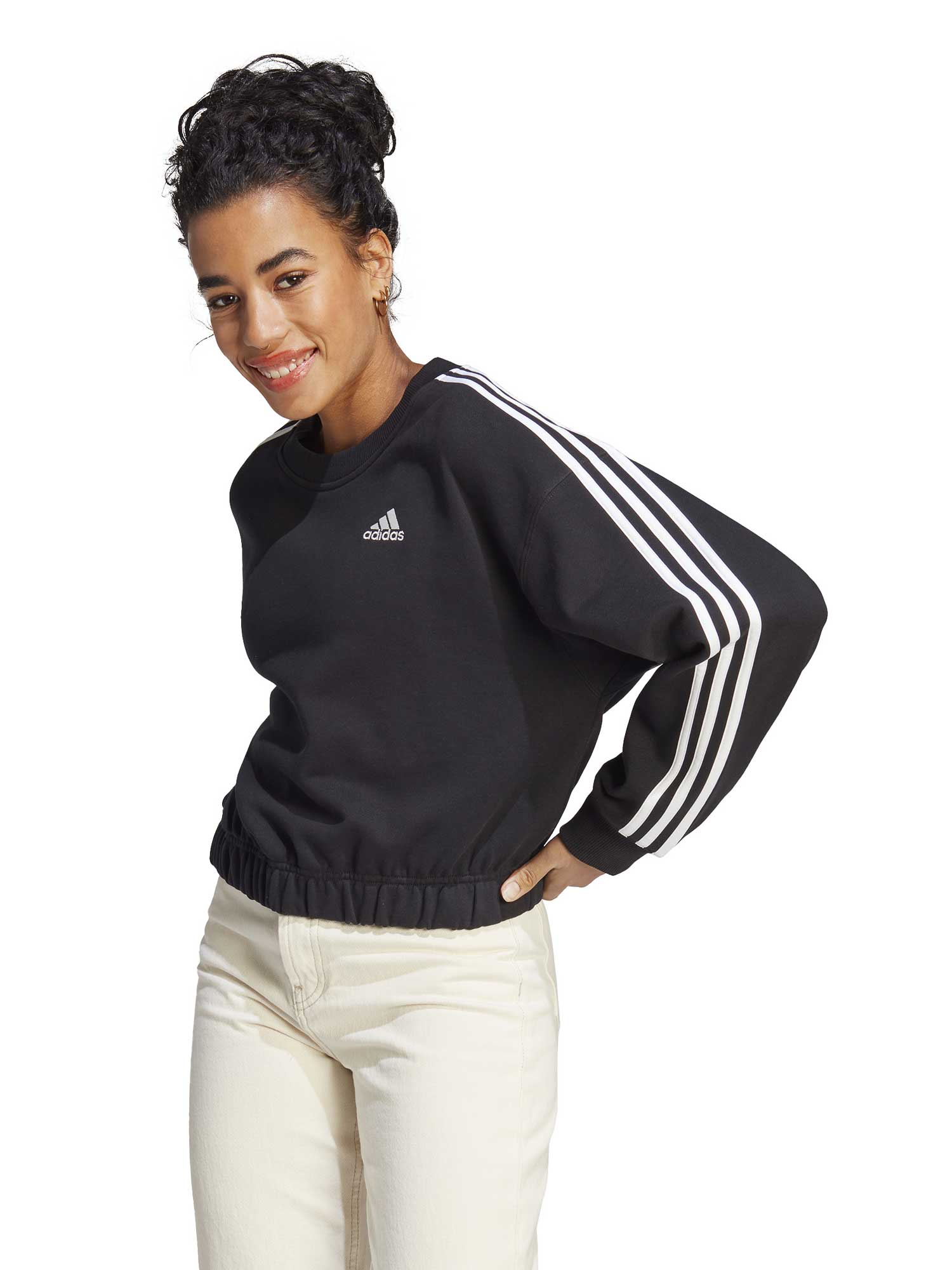 ADIDAS SPORTSWEAR Блуза Essentials 3-Stripes Crop Sweatshirt